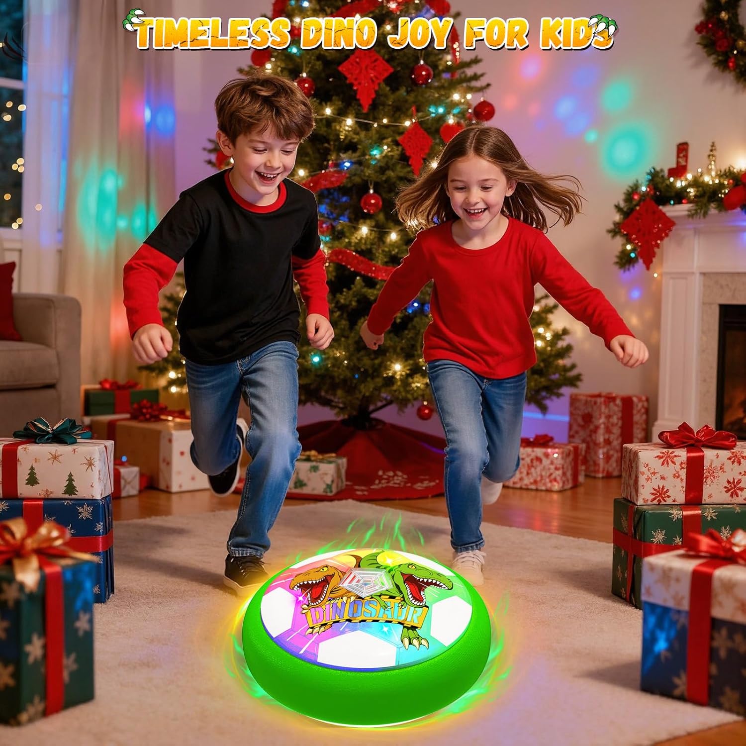 Thumbnail 6 de Dinosaur Toys Glowing Hover Soccer Ball for Boys (Light Up Dino Air Hover Ball, Indoor/Outdoor)