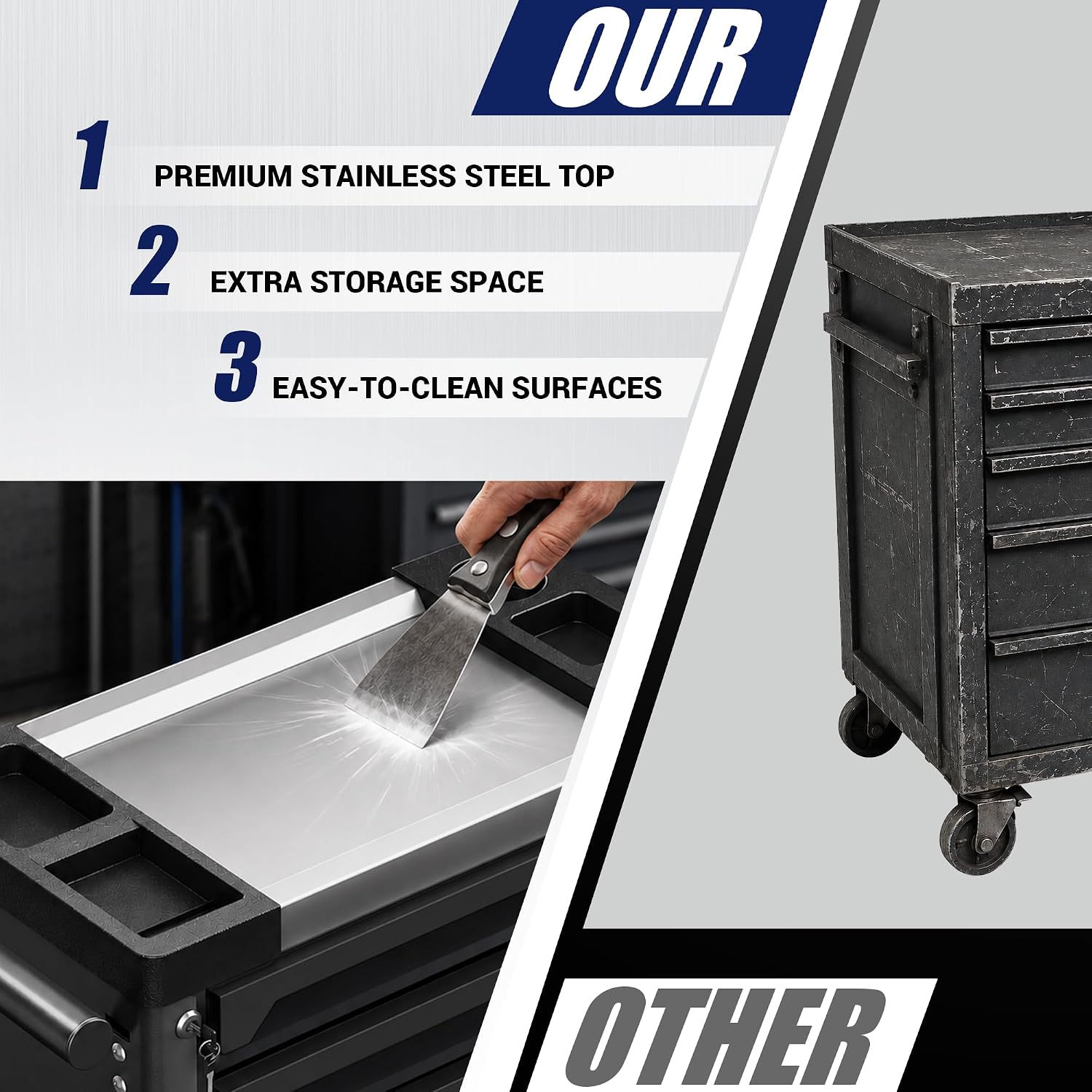 Detalle 2 de PHLEX 7-Drawer Rolling Tool Chest