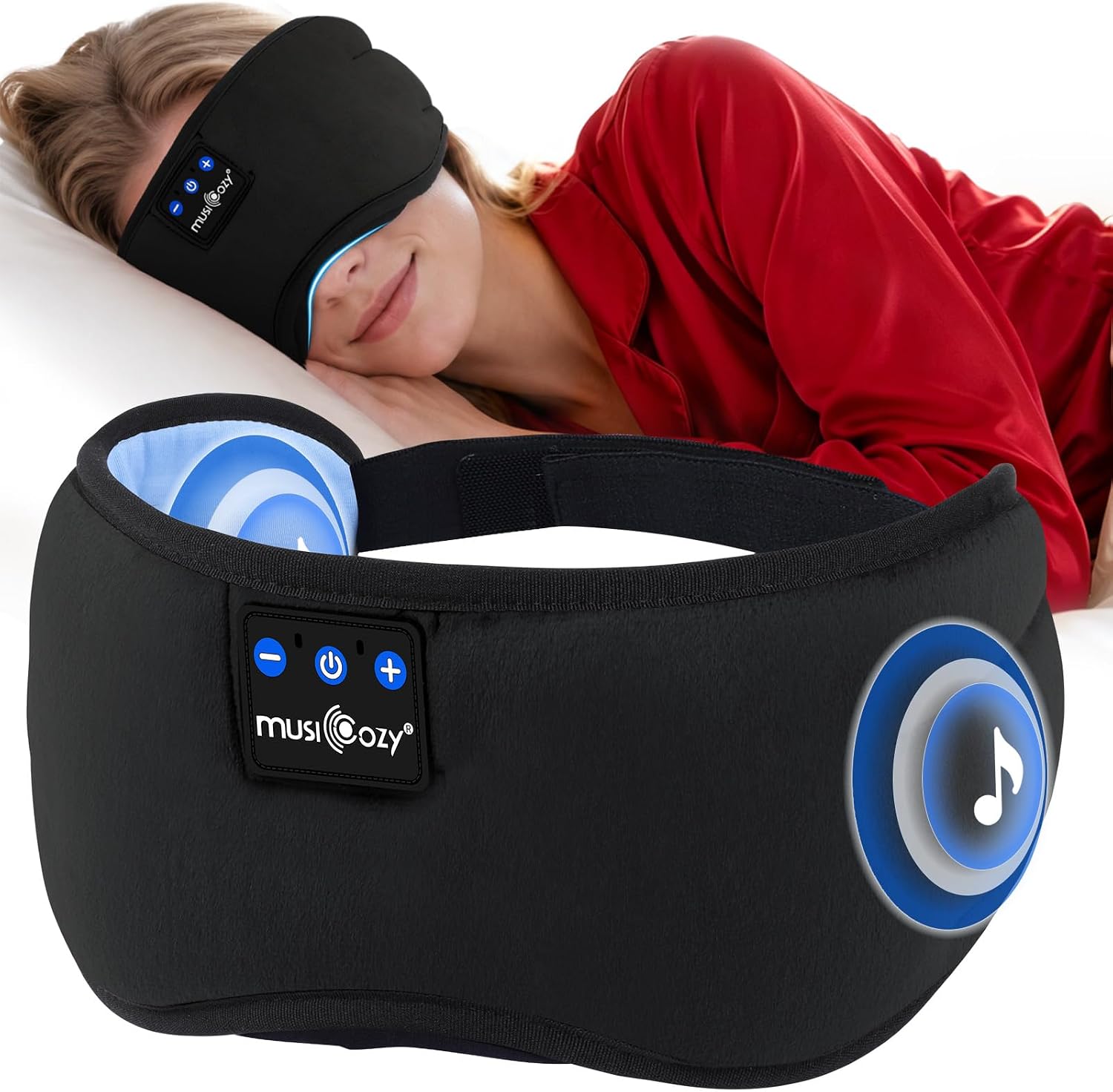 Detalle de MUSICOZY Bluetooth Sleep Mask with 16H playtime