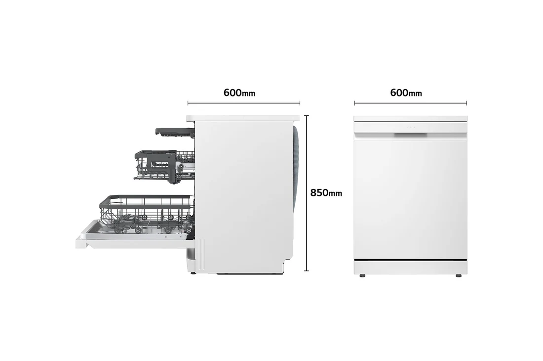 Thumbnail 1 de LG DF375HWS Outlet lavavajillas QuadWash Steam, blanco