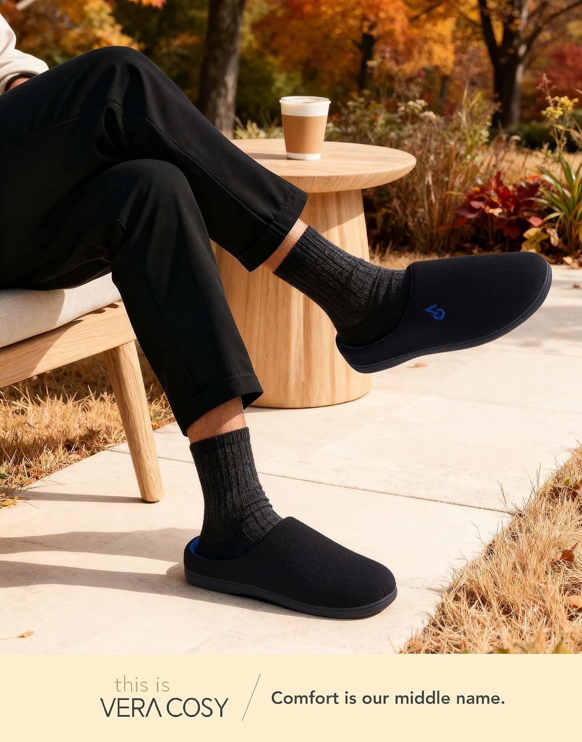 Detalle de VeraCosy Herren Hausschuhe Memory Schaum