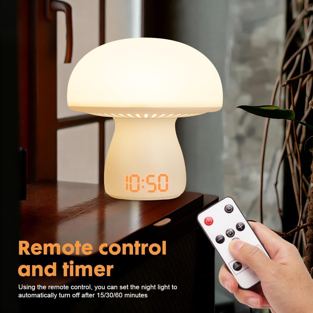 Thumbnail 4 de DASIAUTOEM Nachttischlampe Touch dimmbar mit Uhranzeige, Timer & Akku (3600 mAh)