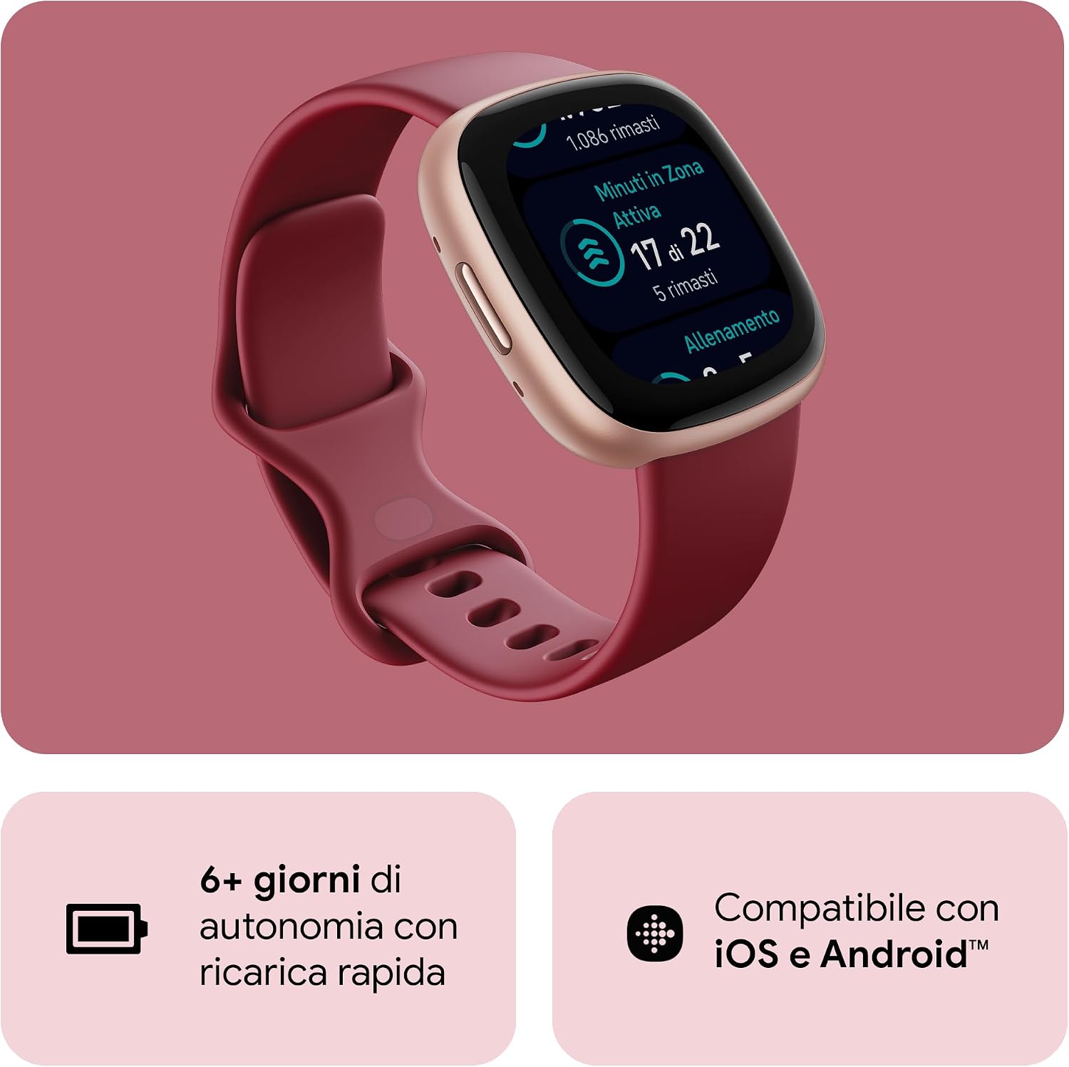 Thumbnail 1 de Fitbit Versa 4 smartwatch, GPS integrato