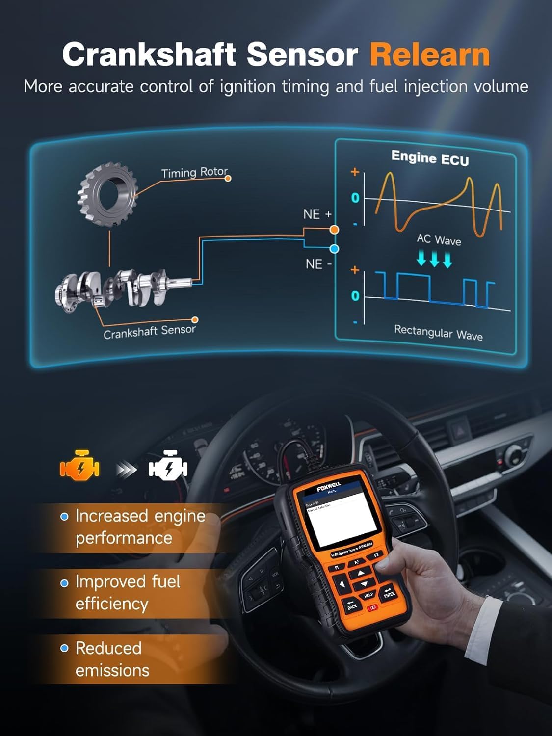 Thumbnail 1 de FOXWELL NT510 Elite: GM OBD2 Bi-Directional Diagnostic Tool for Engine, ABS, SRS & More