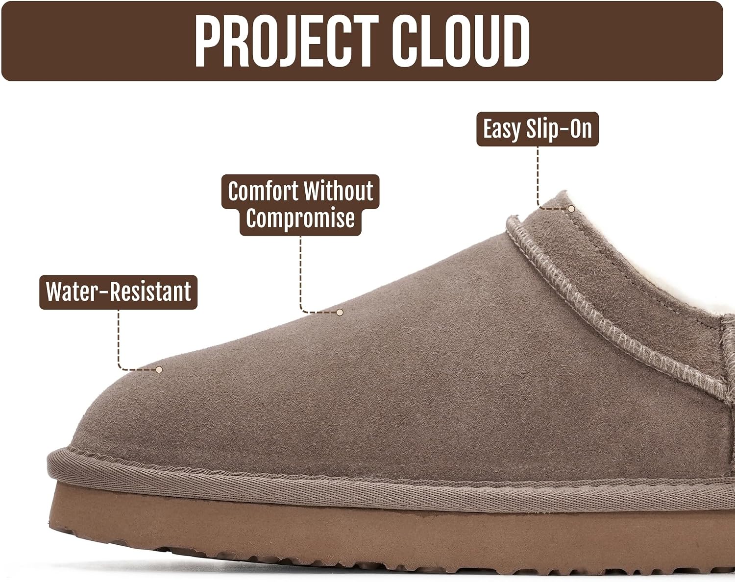 Detalle de Project Cloud HIPSTER Women's Micro Boots, Genuine Leather and Shearling Lining