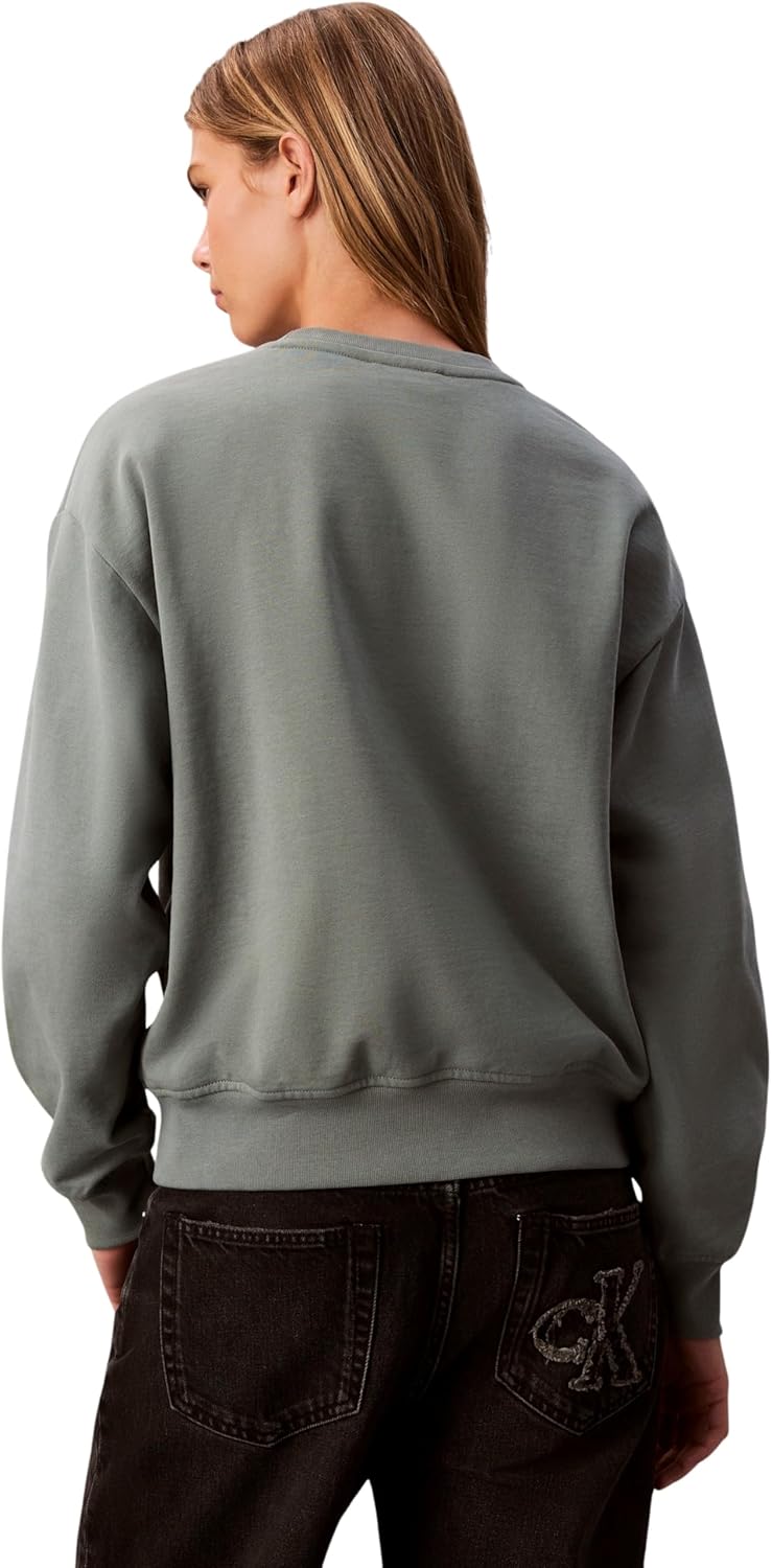 Detalle de Sweat d’intérieur femme Calvin Klein Archive Logo en French Terry col ras-du-cou