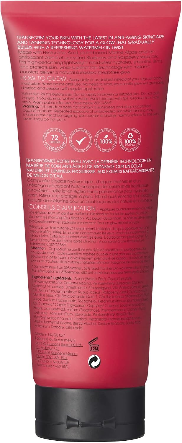 Detalle 2 de St.Topez Lozione Rassodante Tan Graduale all’Anguria – Lozione corpo multitasking da 200 ml