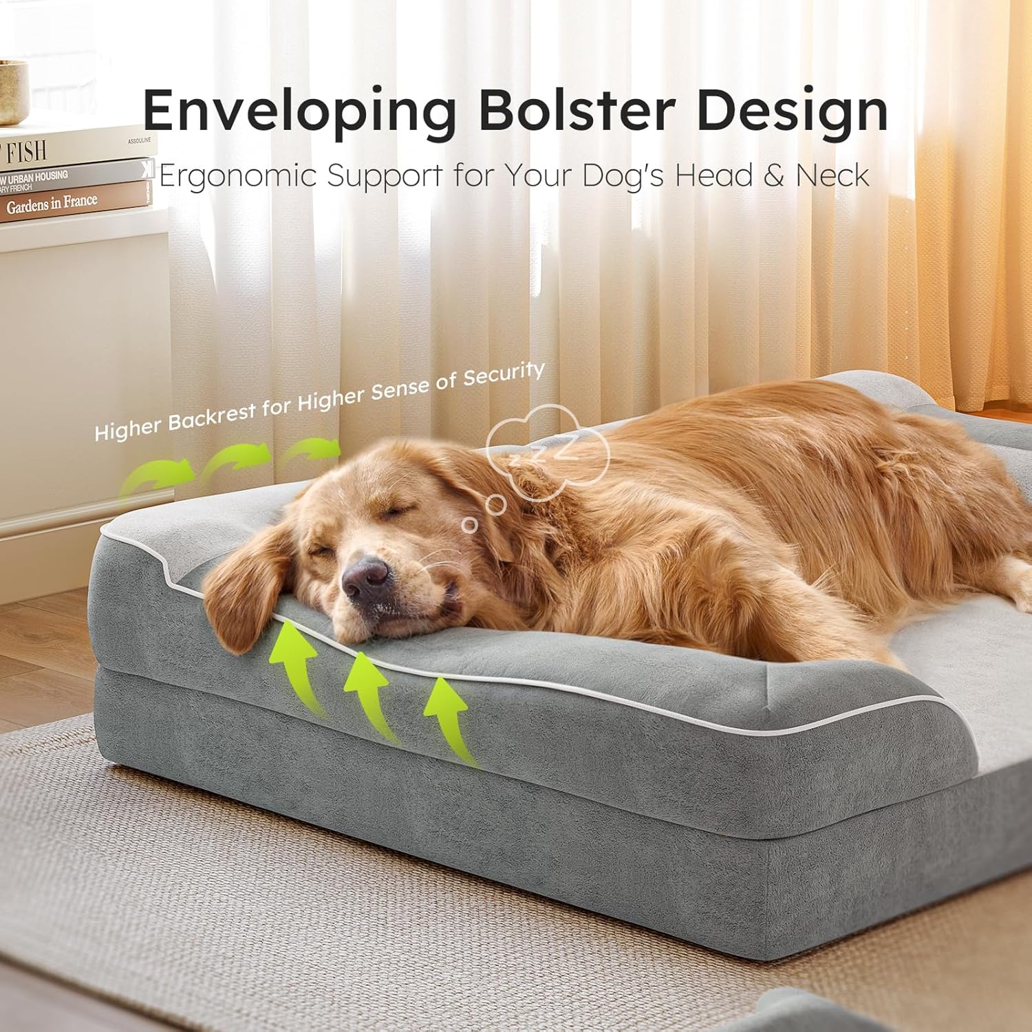 Detalle 2 de CWAWZ Extra Large Orthopedic Dog Bed 42"