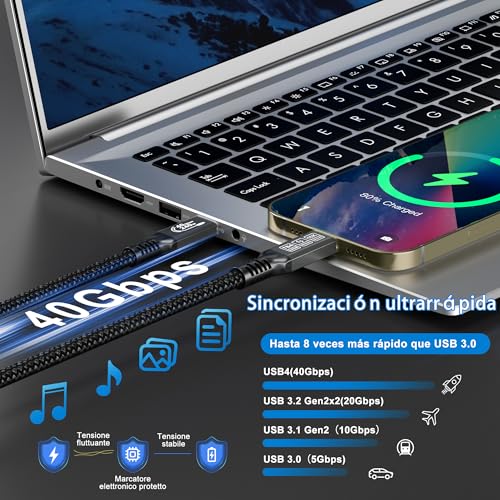 Thumbnail 1 de CAKOBLE Thunderbolt 4 16K 2m USB4 40Gbps ⚡