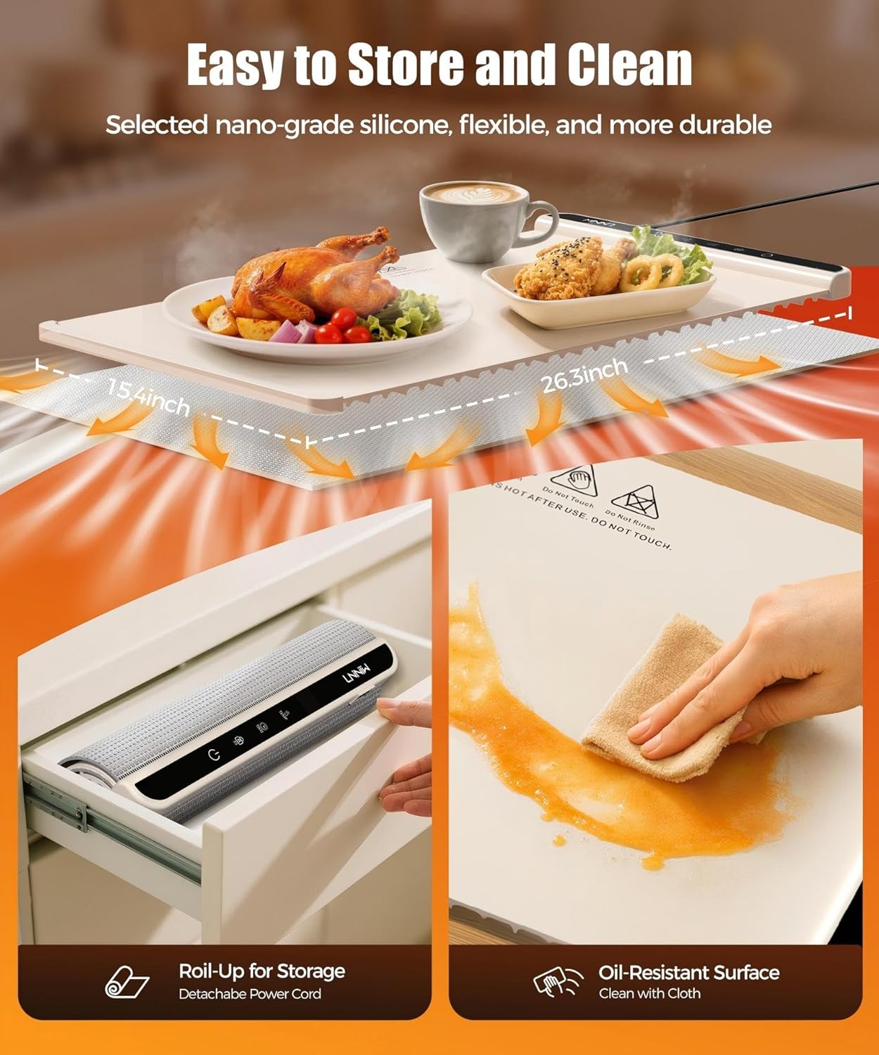 Thumbnail 4 de Food Warming Mat 26x15 Inch ๐ฝ