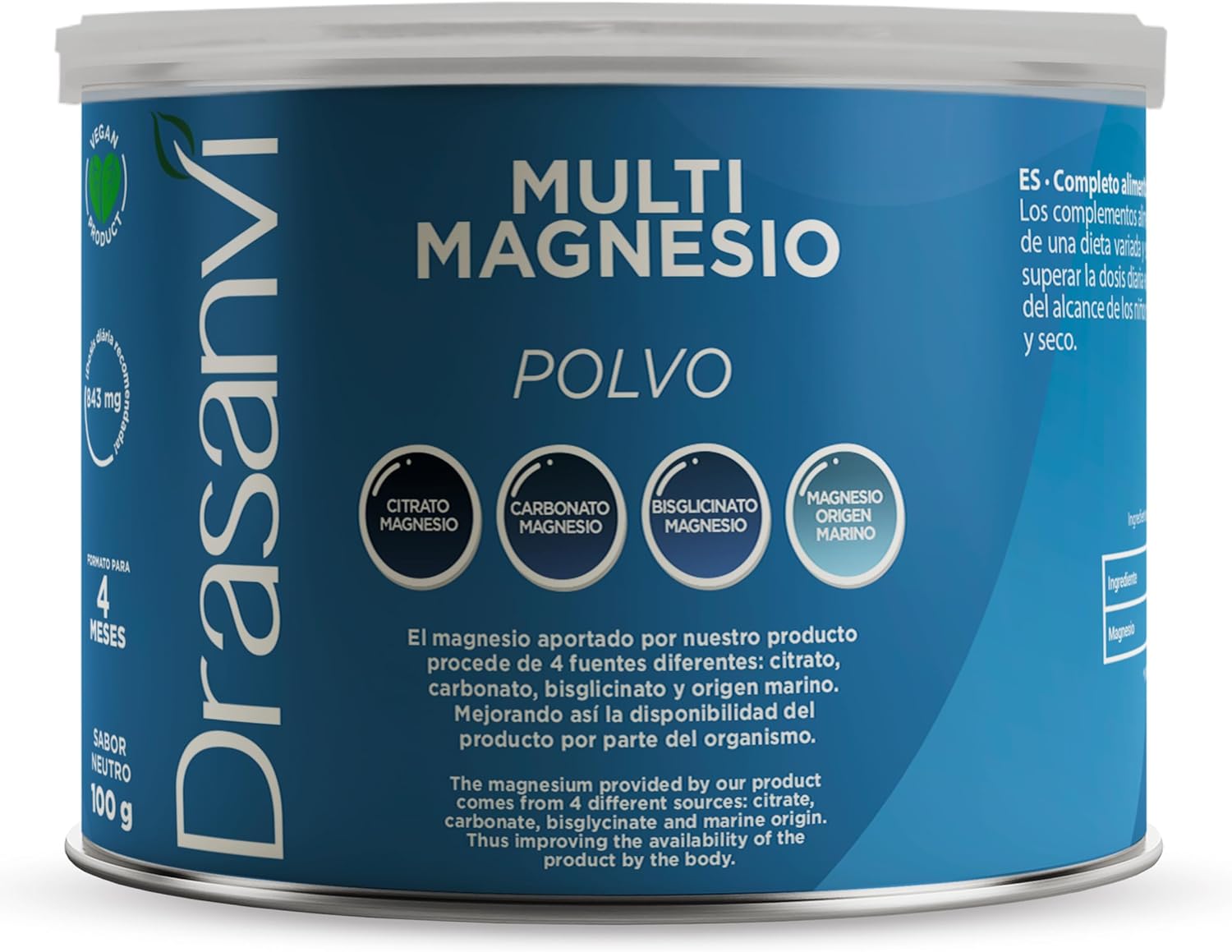 Detalle de DRASANVI Amazon Mineral Multimagnesio Polvo 100G 💊