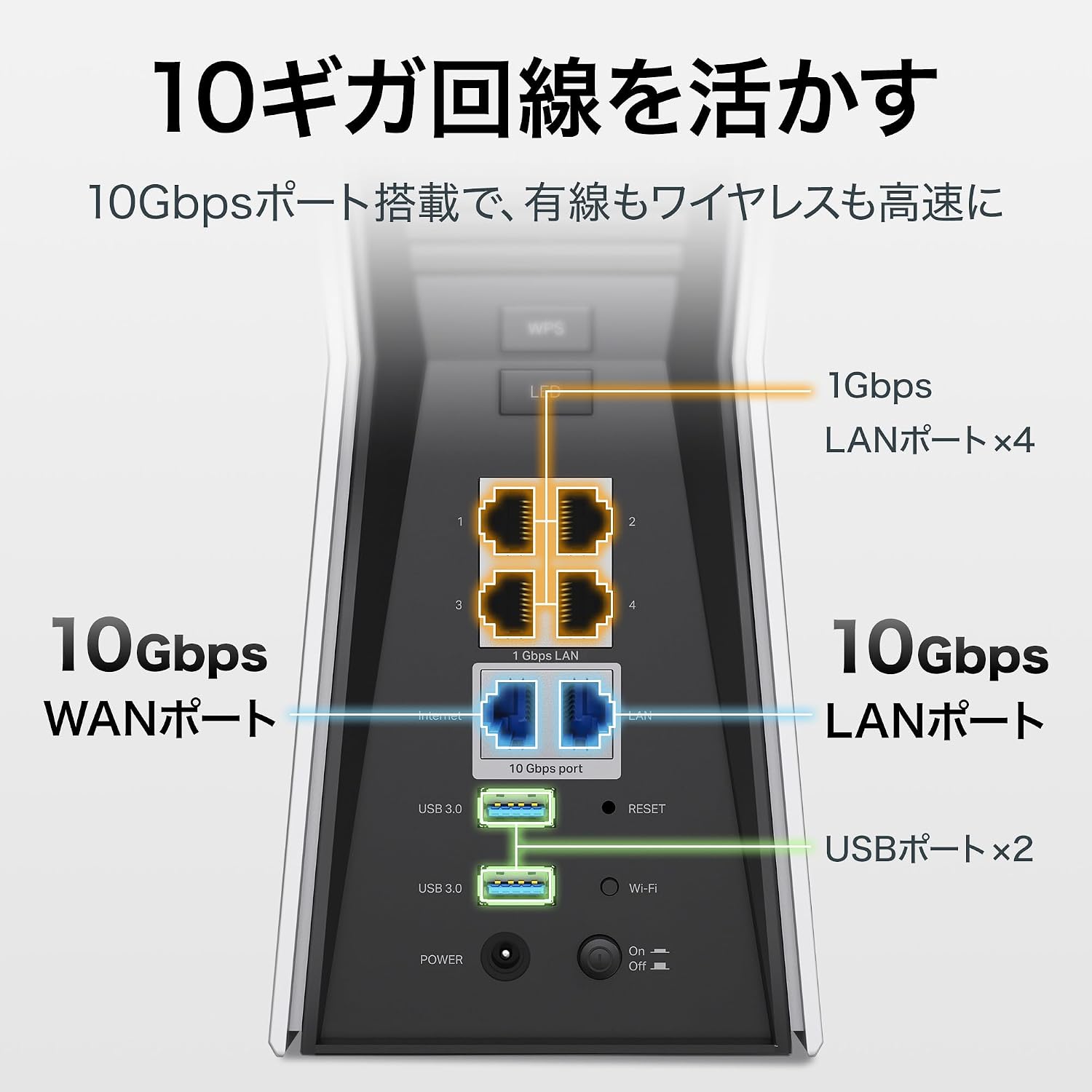 Thumbnail 2 de TP-Link Archer BE19000 Wi-Fi 7ルーター、トライバンド最大19Gbps・10Gポート対応