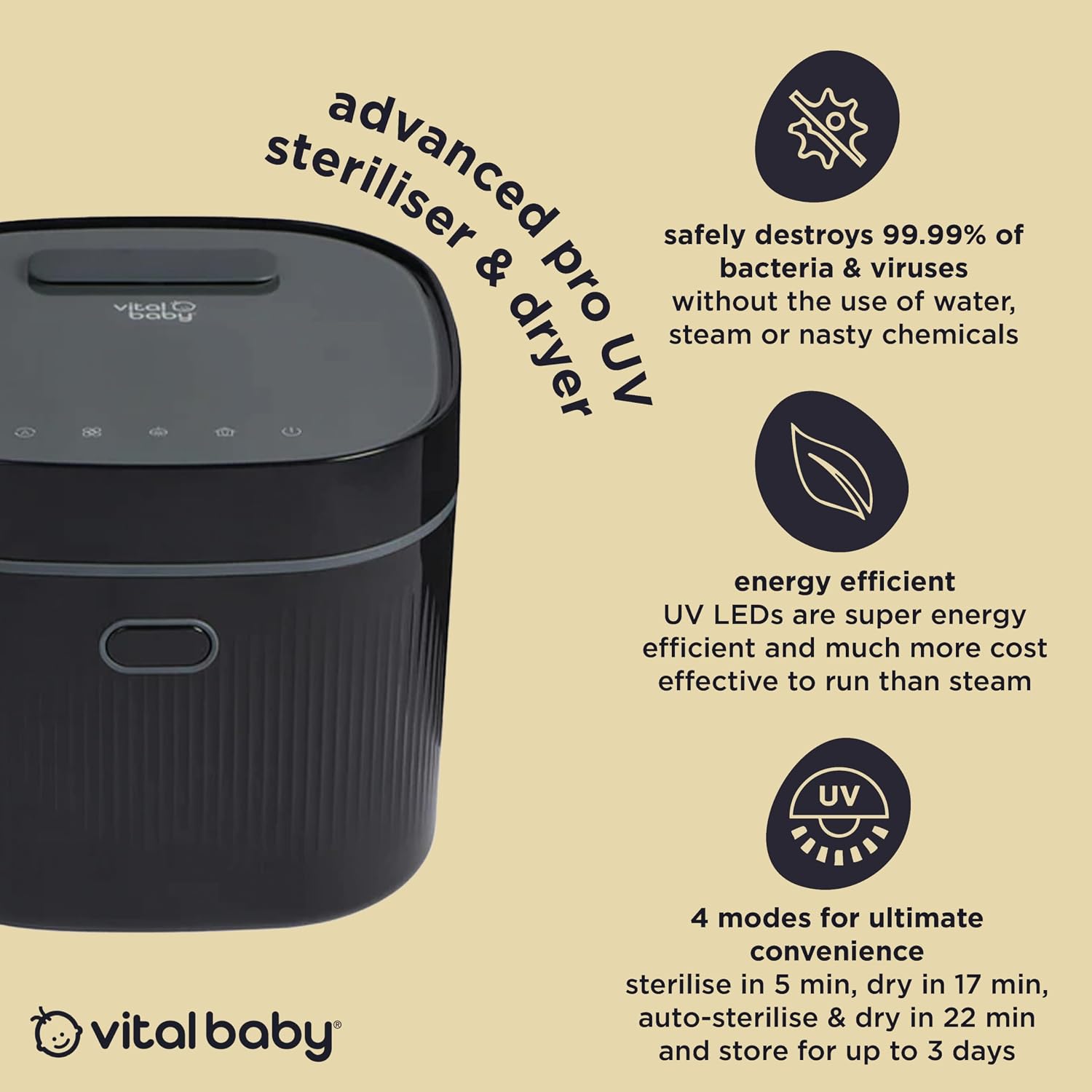 Detalle de Vital Baby UV Steriliser 22 min cycle