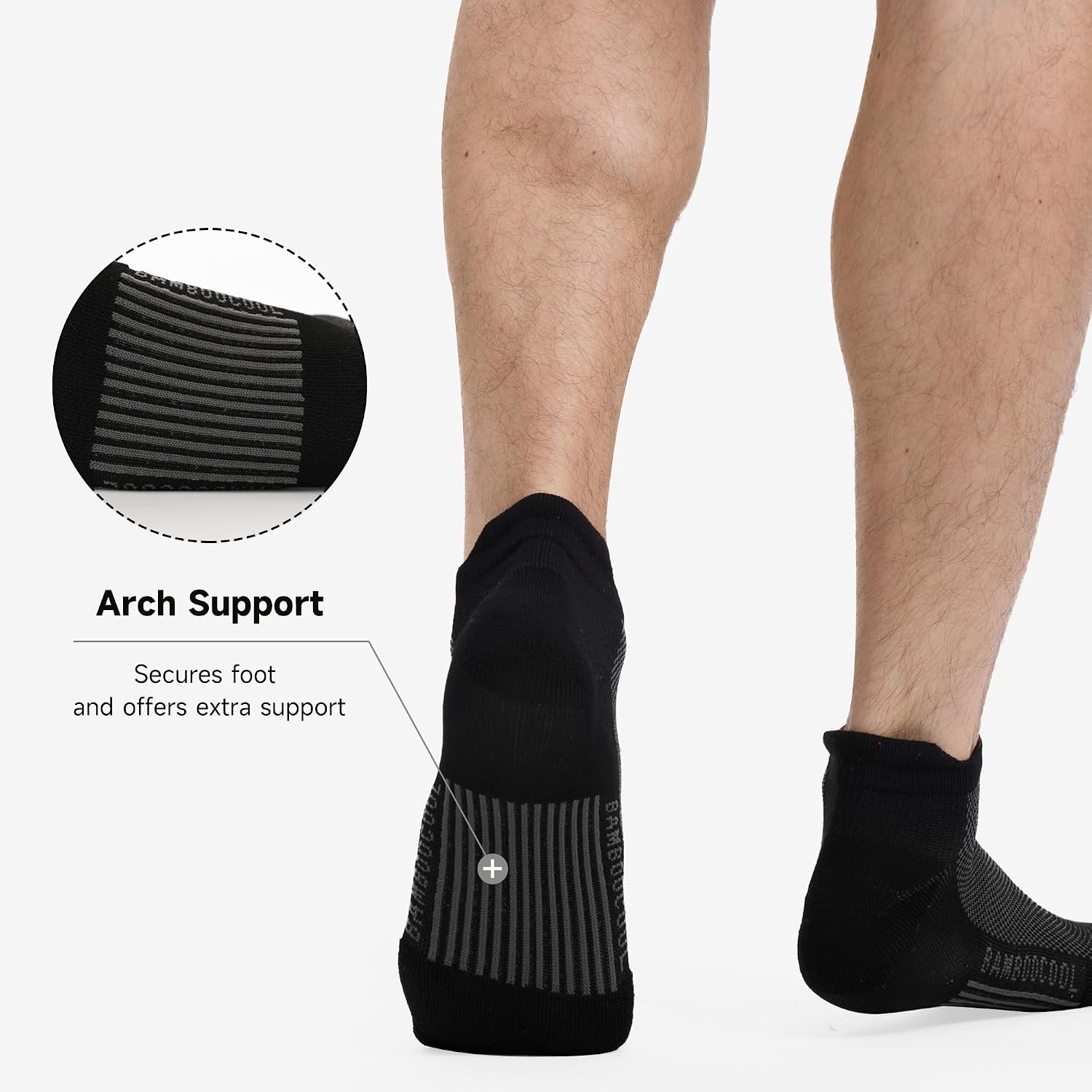Detalle 2 de BAMBOO COOL Men's Ankle Socks 8 Pack