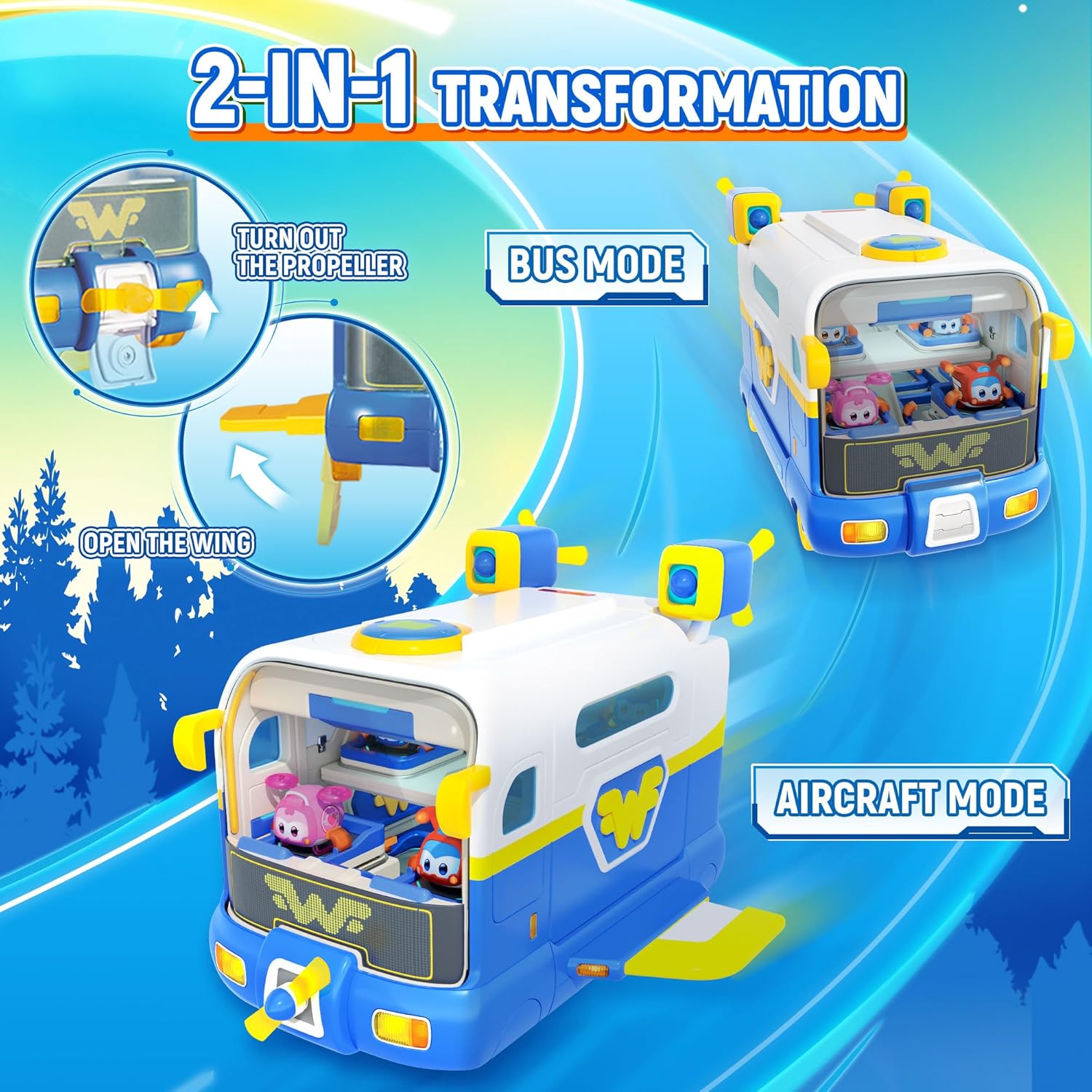 Detalle 2 de Super Wings 2-in-1 Mini Base Blau