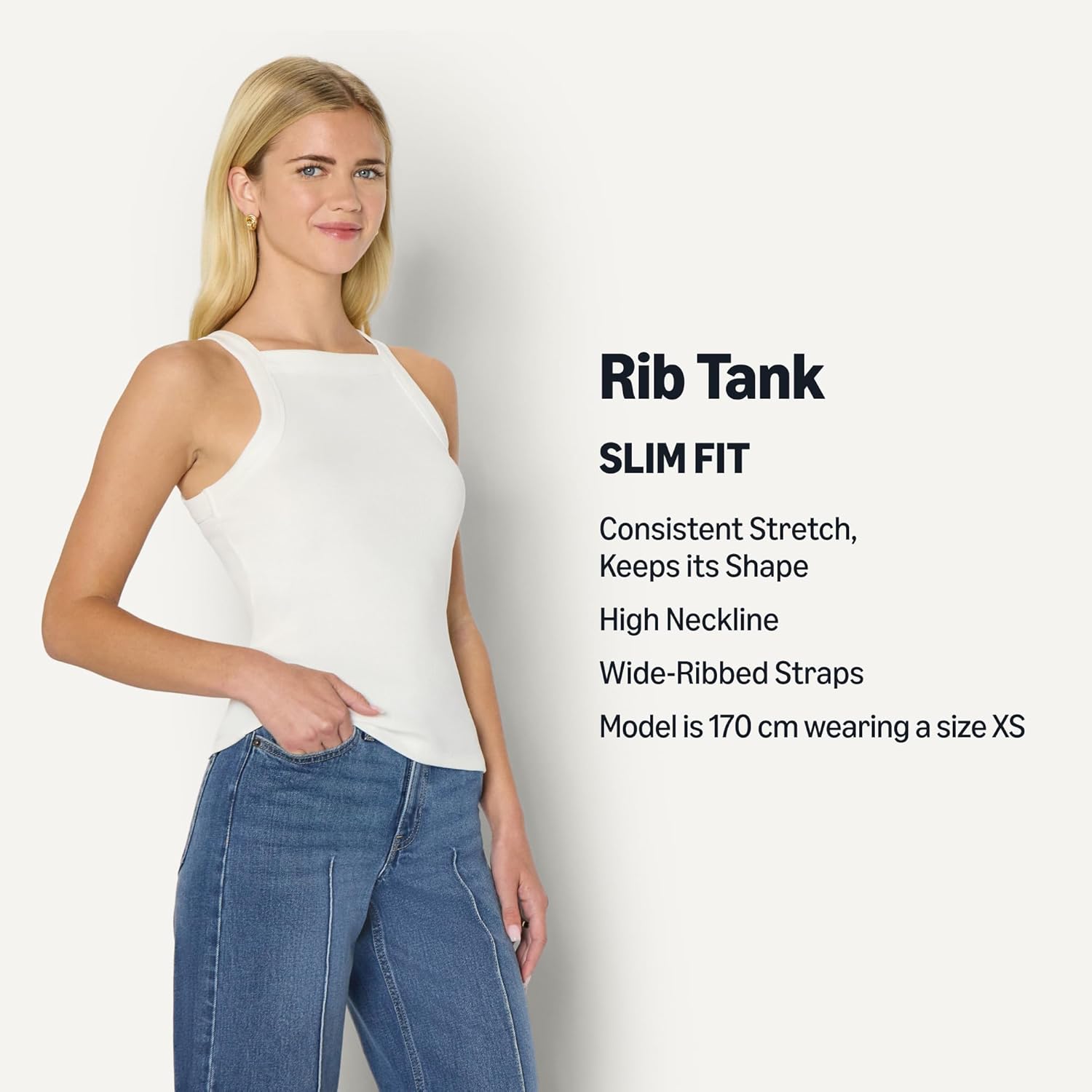 Thumbnail 3 de Amazon Essentials Women's Slim-Fit Stretch Rib High-Neck Tank with Consistent Stretch