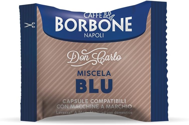 Detalle 2 de Caffè Borbone Don Carlo Mélange Bleu – 100 Capsules compatibles Lavazza® A Modo Mio®