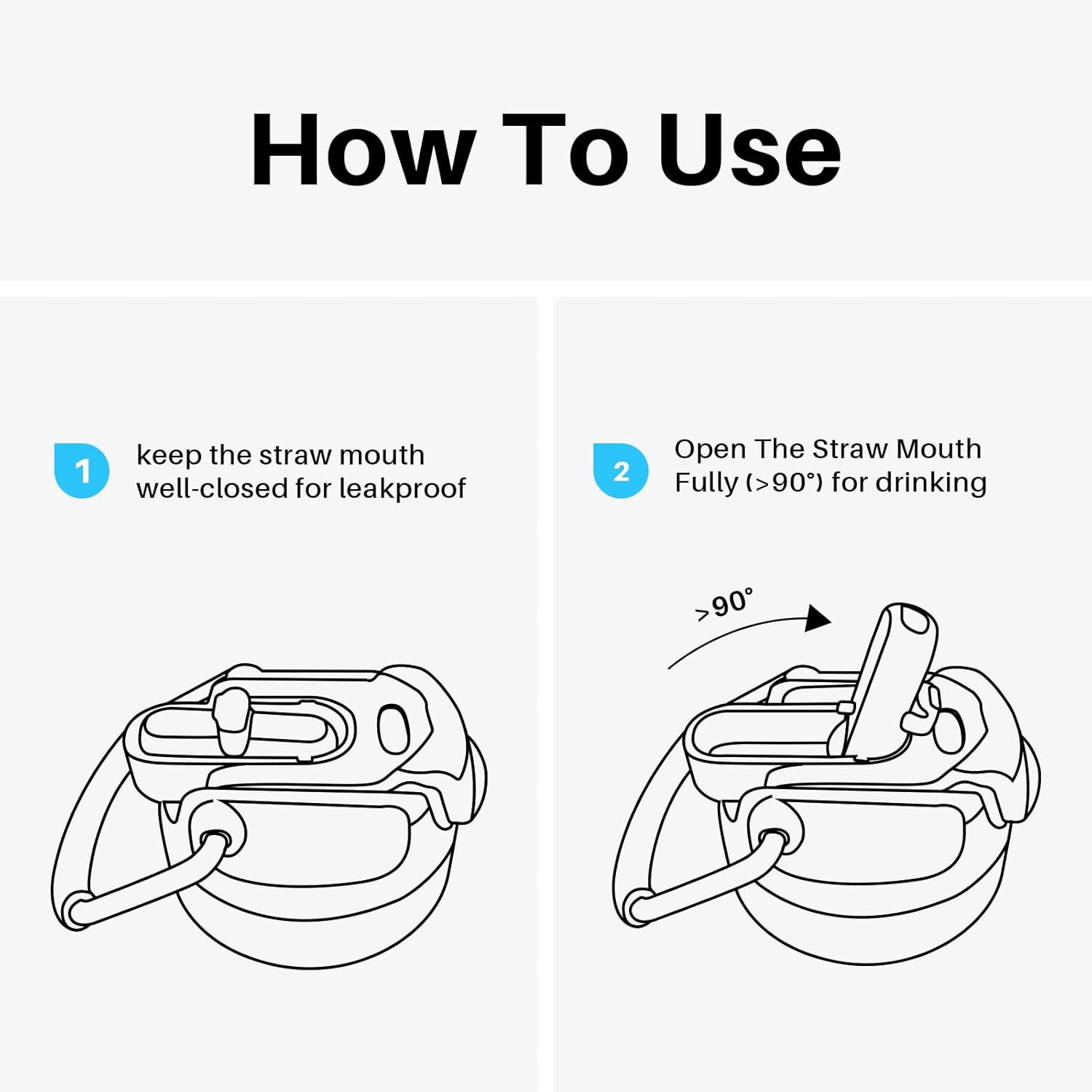 Thumbnail 2 de BOTTLE BOTTLE Edelstahl-Trinkflasche 1 l mit Strohhalm und Pillenfach (doppelwandig, BPA-frei) – Hellviolett