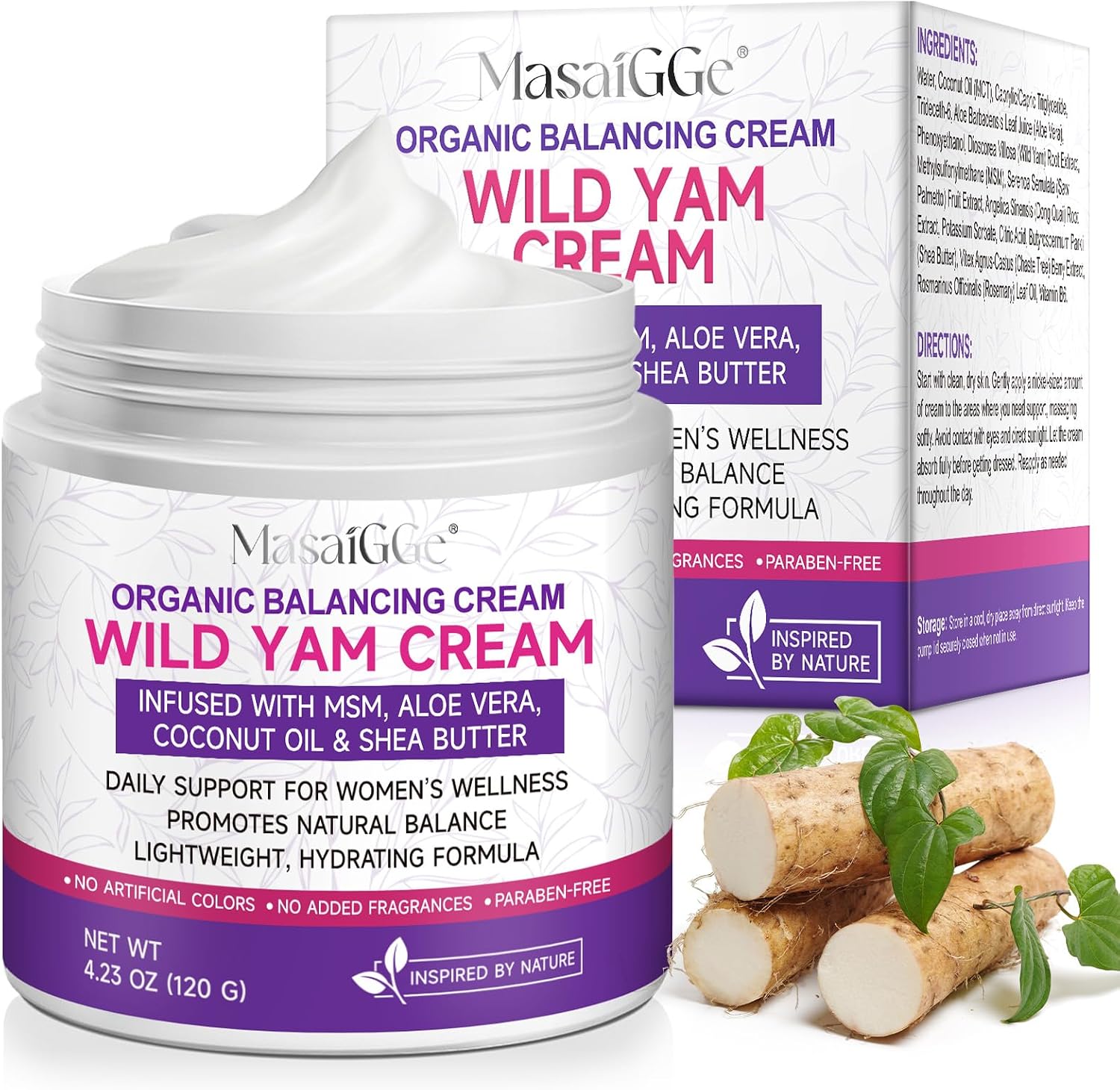 Detalle de Feeliville Wild Yam Cream för ansikte och kropp, 120 g