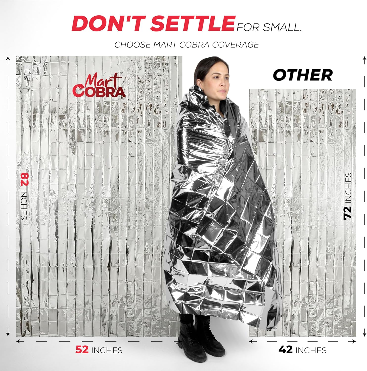 Thumbnail 2 de Mart Cobra Emergency Blanket 100-Pack survival blankets 🛶