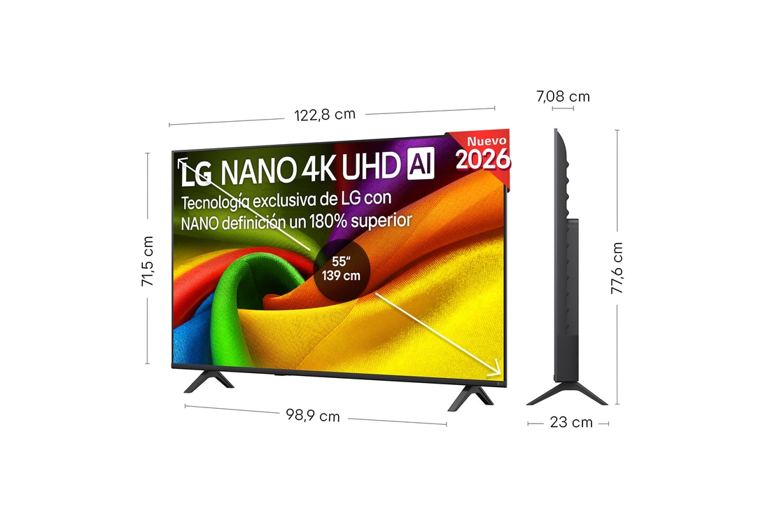 Thumbnail 1 de LG 55NU900B6LA: Smart TV NANO 4K UHD AI NU90 de 55" (2026) – guía de compra