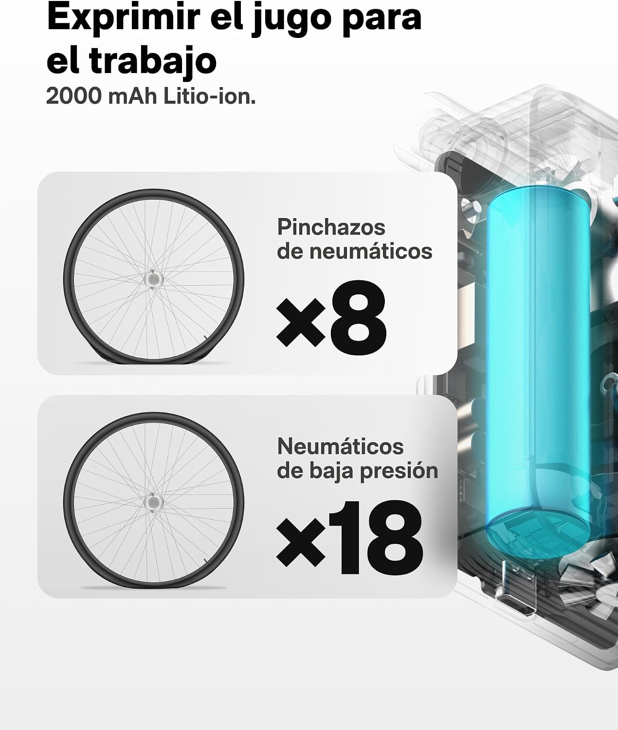Thumbnail 4 de HOTO Inflador 150 PSI para coche y bici