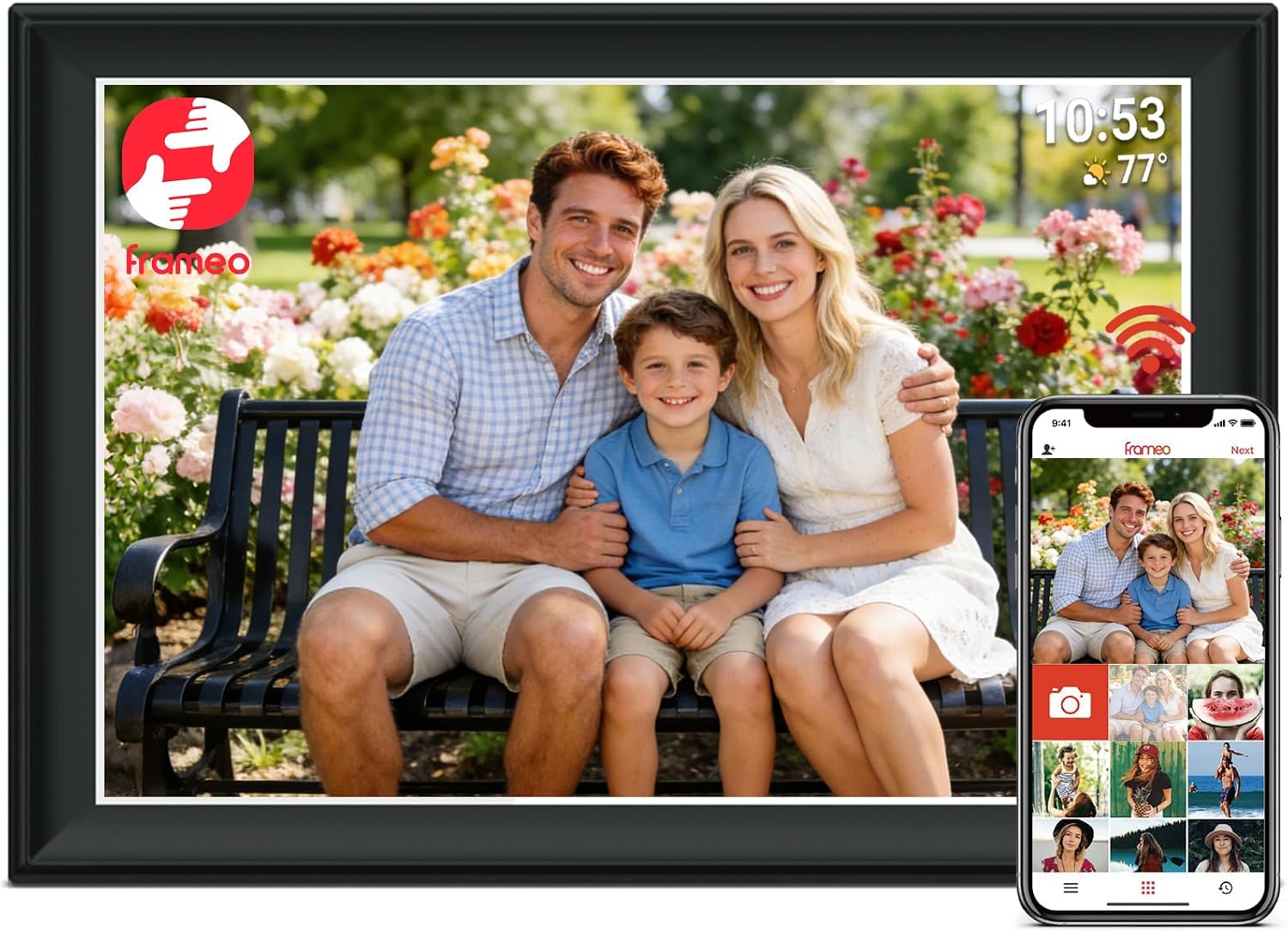Imagen de FRAMEO 11 Zoll digitaler Bilderrahmen mit 64 GB en OfertitasTOP