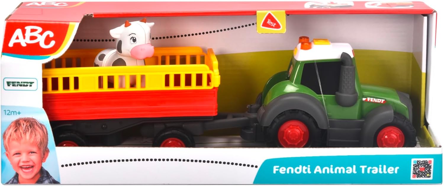 Thumbnail 6 de Dickie Toys ABC trattore Fendti: il trenino della fattoria 30 cm con mucca, luce e suono