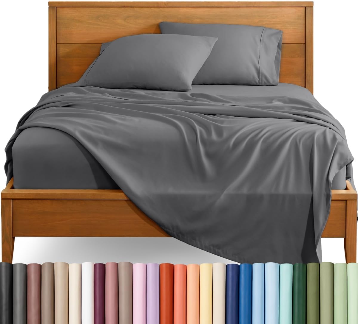 Detalle de Bare Home Queen Sheet Set, 1800 Thread