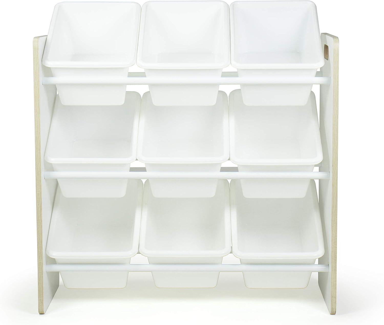 Thumbnail 3 de Humble Crew Wooden Toy Storage Organiser with 9 BPA-Free Bins (Sandwashed/White)