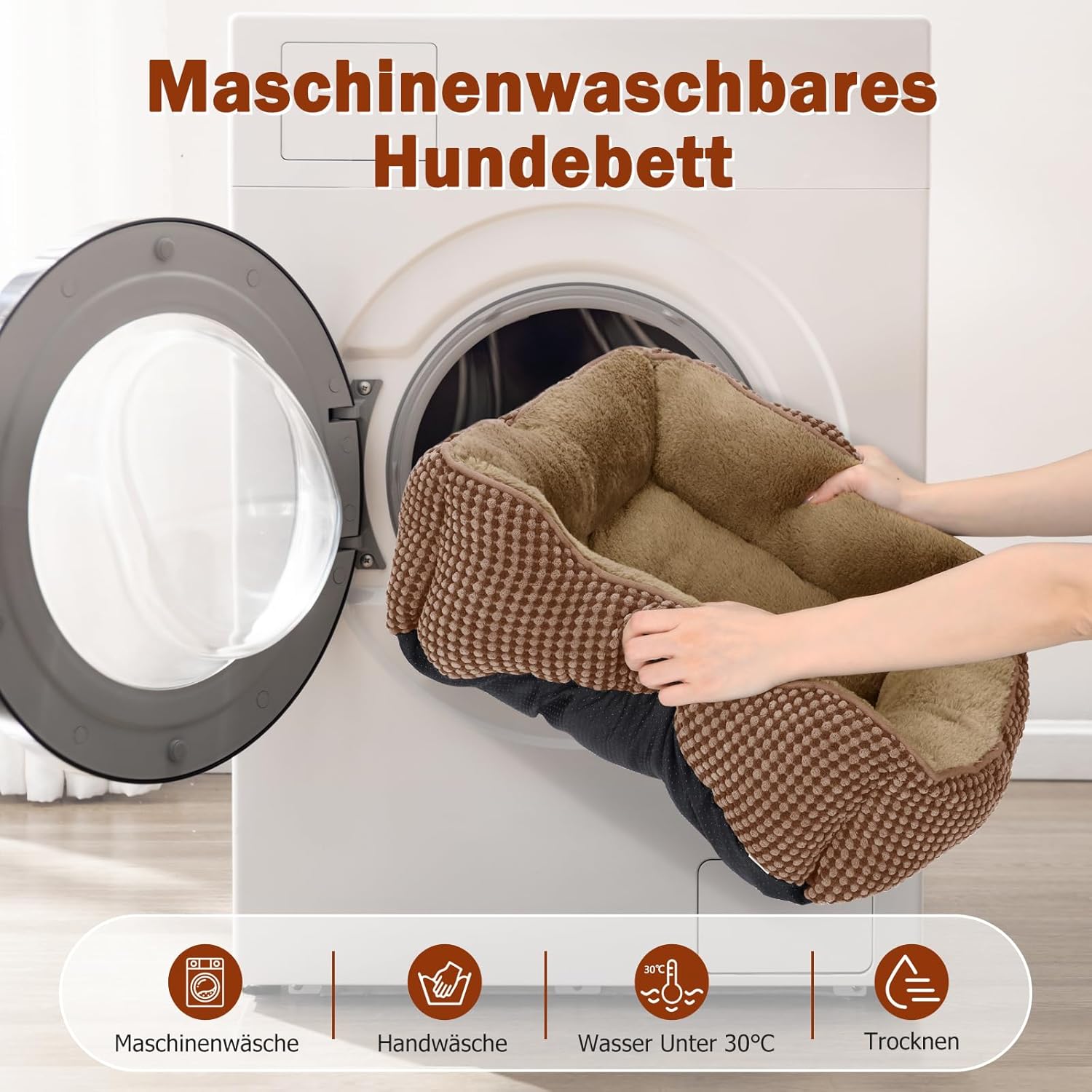 Thumbnail 6 de FURTIME Cuccia per Cani Interno Taglia Media 76x61x23 cm, lavabile e antiscivolo