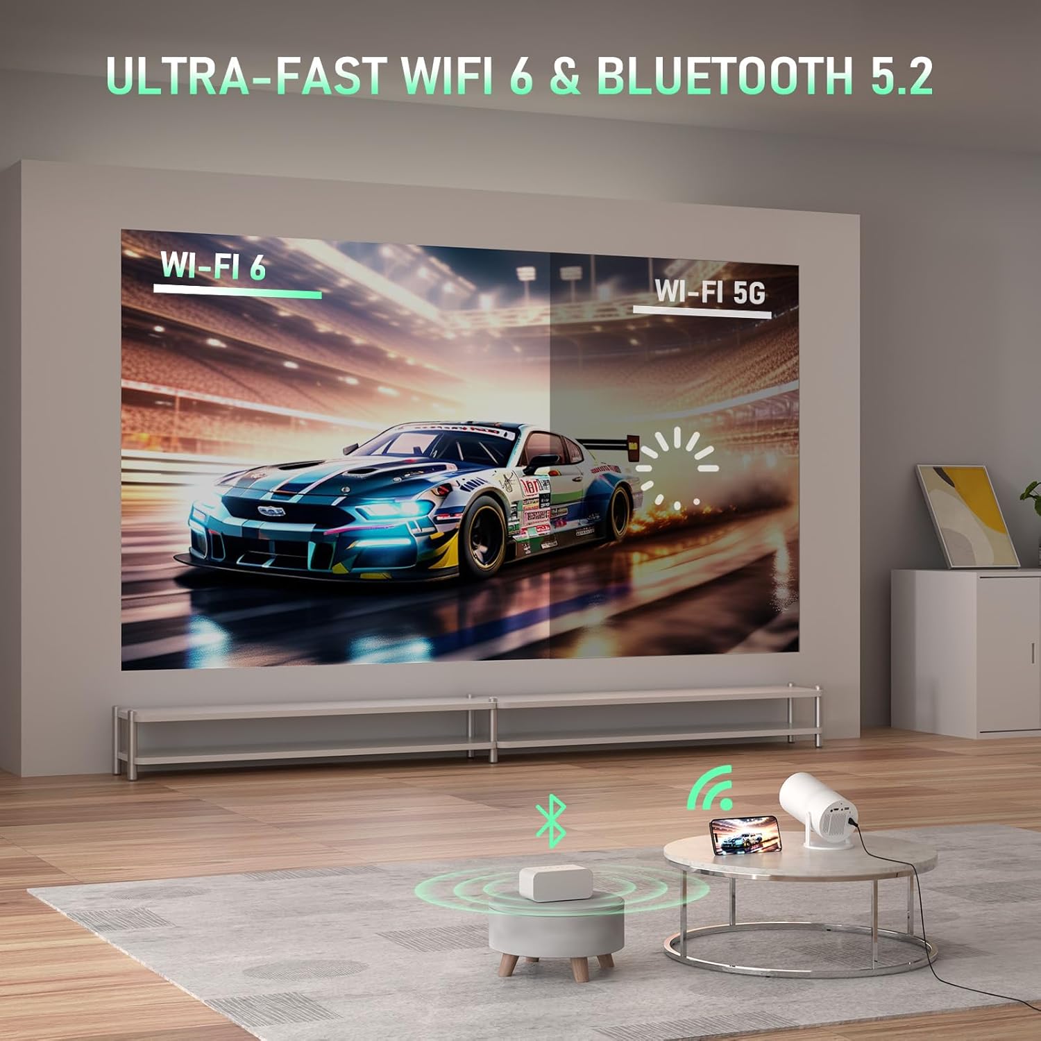Thumbnail 6 de XuanPad Mini White Smart Projector 4K – Compact home cinema with Netflix, AI Electric Focus and 210° stand