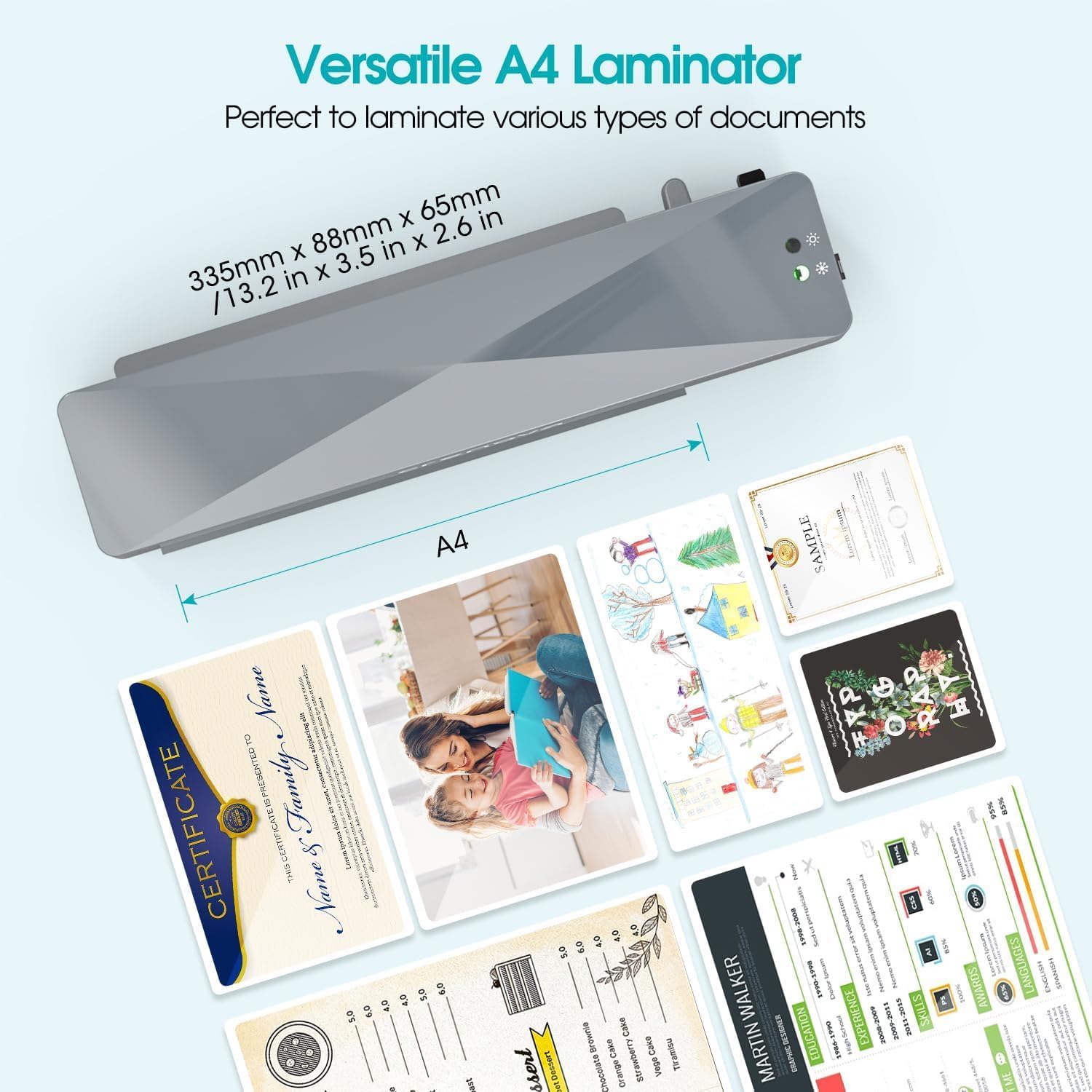 Thumbnail 6 de Crenova A4 Laminator Machine: Hot & Cold Laminator with Fast Warm-Up and ABS Anti-Jam