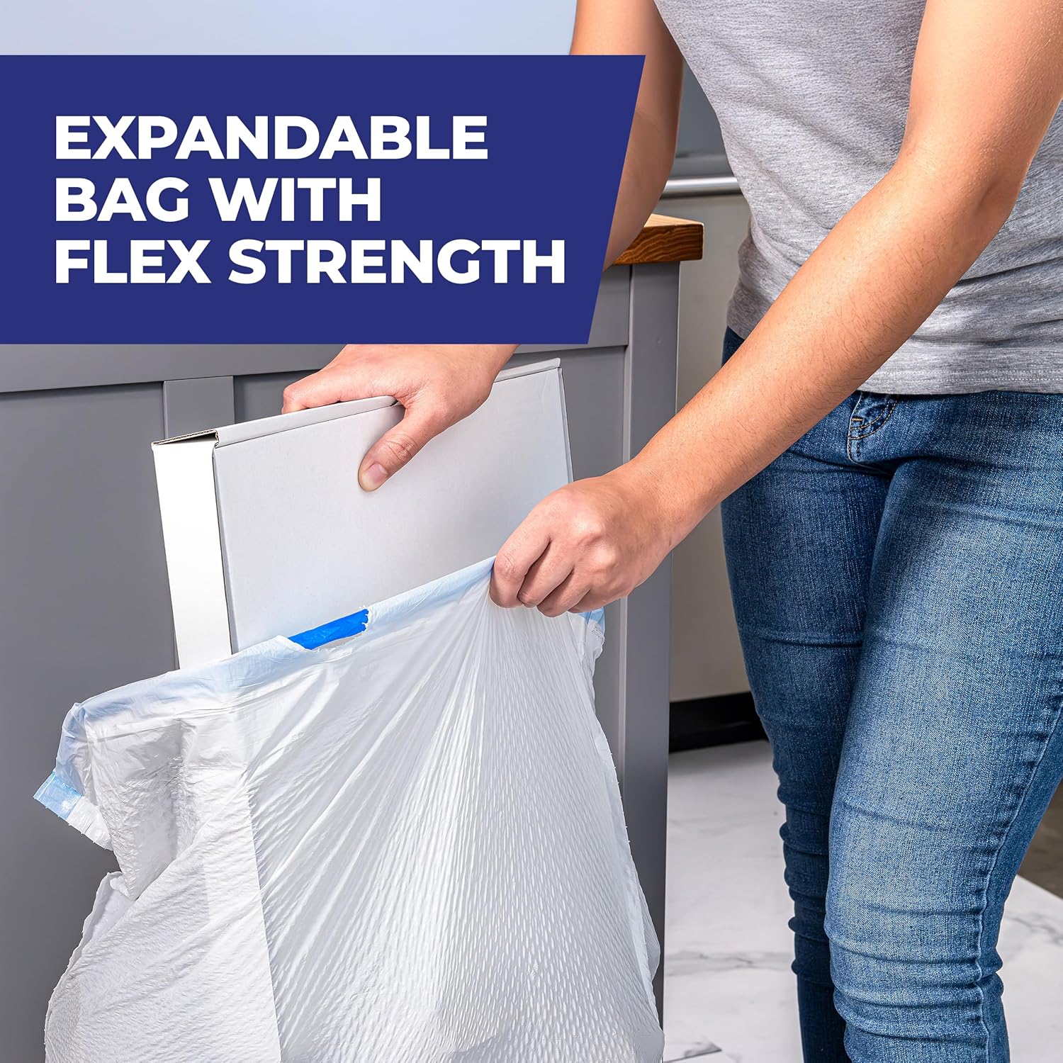 Thumbnail 5 de Hefty Ultra Strong 13 Gal Kitchen Trash Bags, White, Lavender Vanilla (80ct)