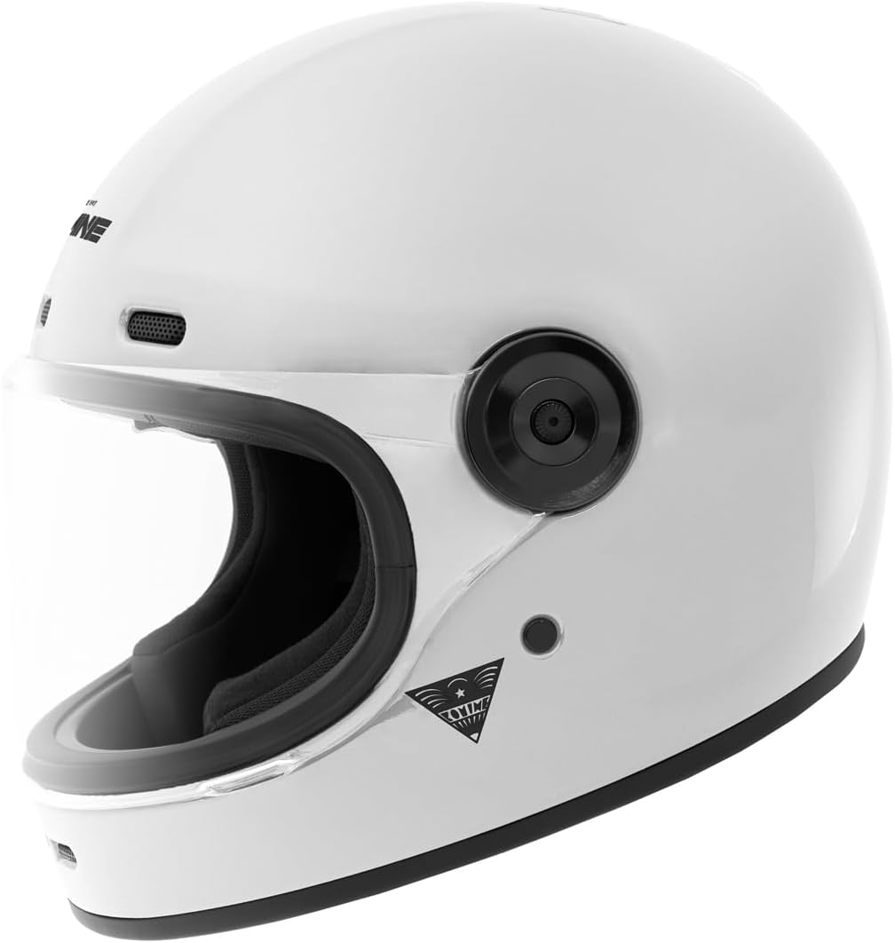 Detalle de コミネ(KOMINE) HK-190 ネオレトロフルフェイスヘルメット Pearl White XL|ABSシェル・ベンチレーション・3Dメッシュライニング