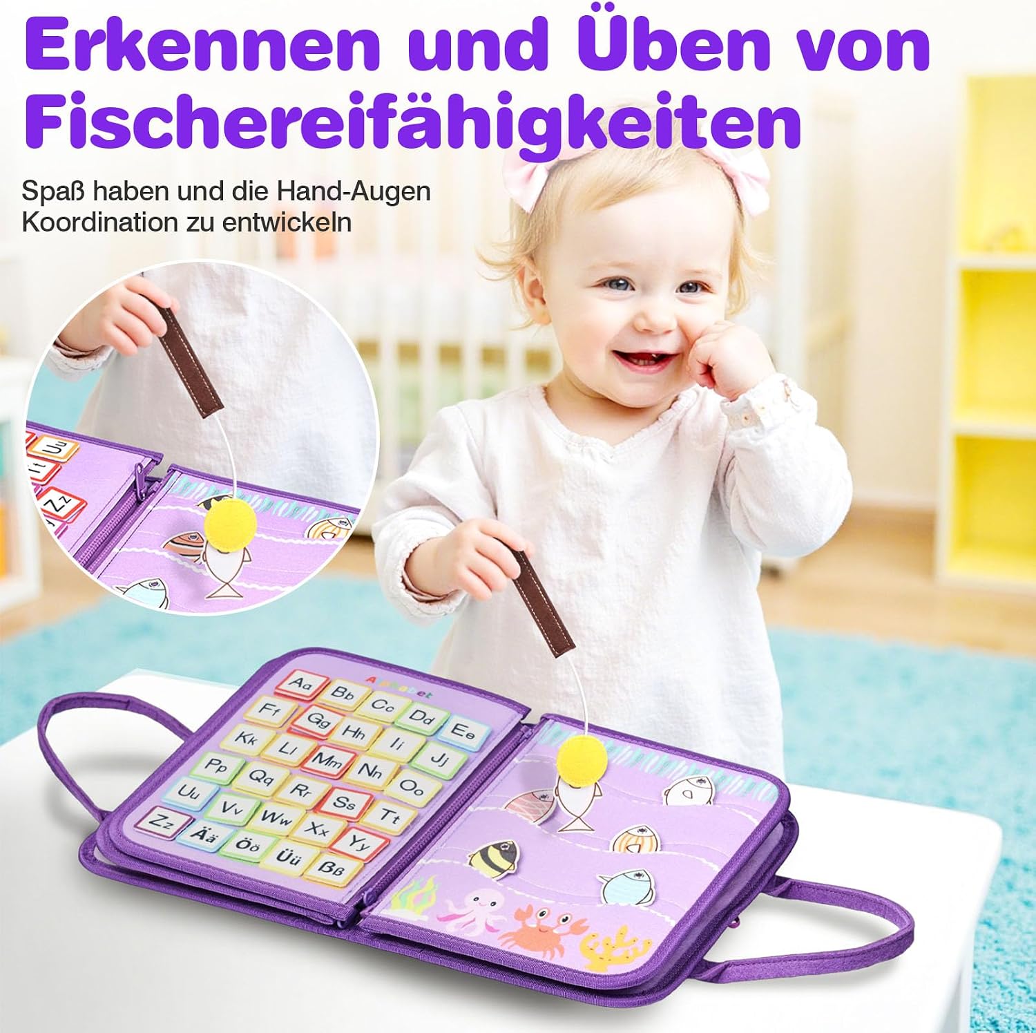 Detalle 2 de JHkim Montessori Busy Board ab 1 Jahr