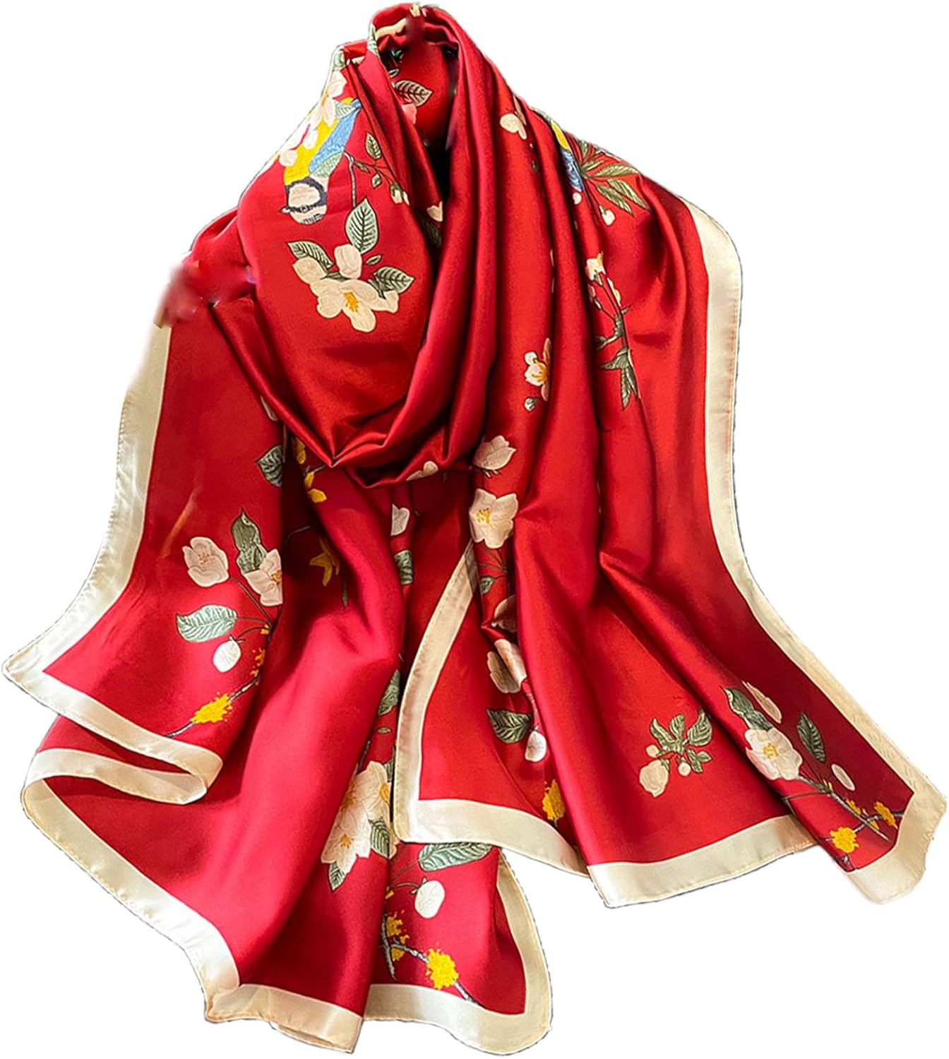 Detalle de FAIRYGATE Satin Scarf Women Elegant Soft Wraps – 180 x 90 cm