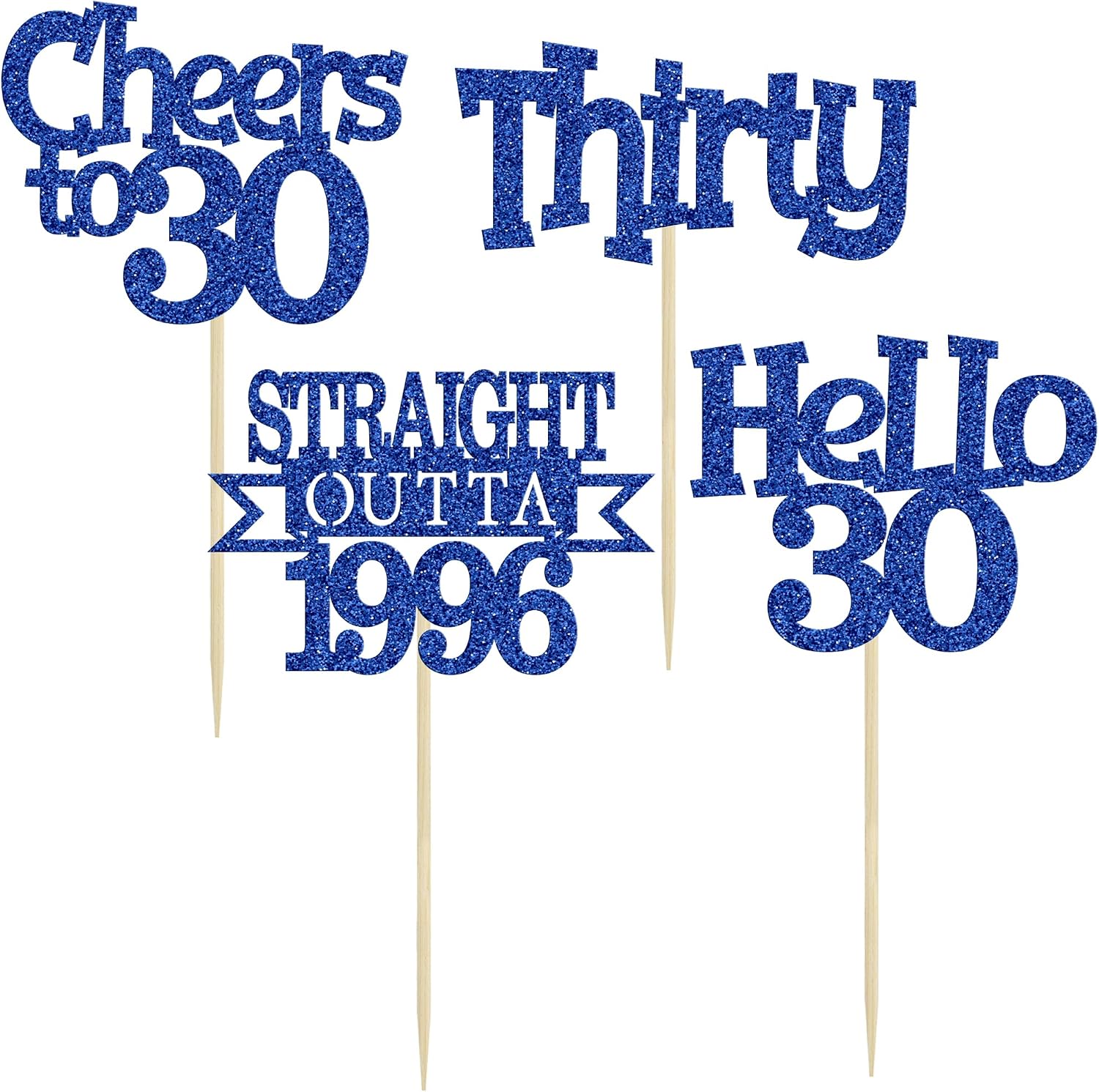 Detalle de Ephlyn Birthday Cupcake Toppers Blue