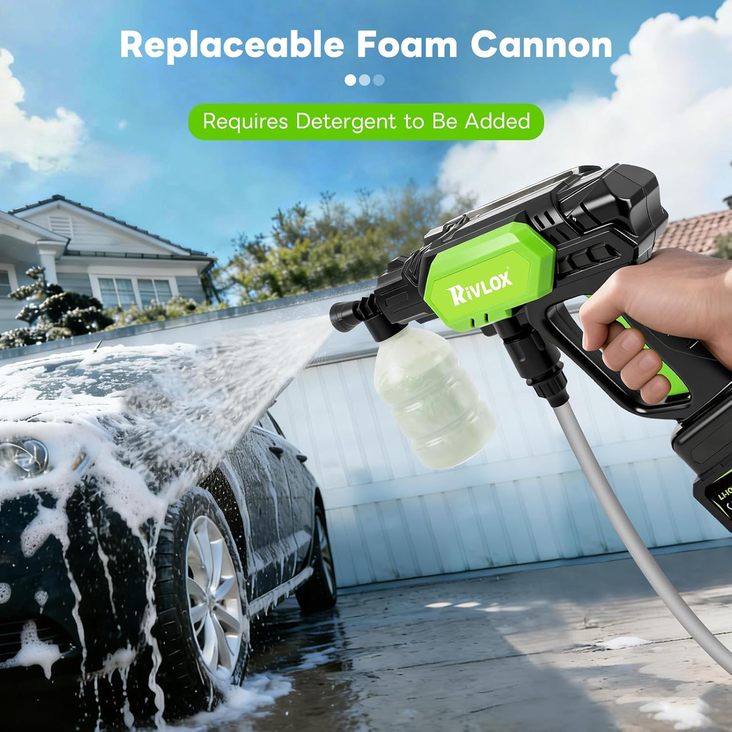 Thumbnail 2 de Rivlox Cordless Pressure Washer 1500 PSI: Portable Cleaning Power