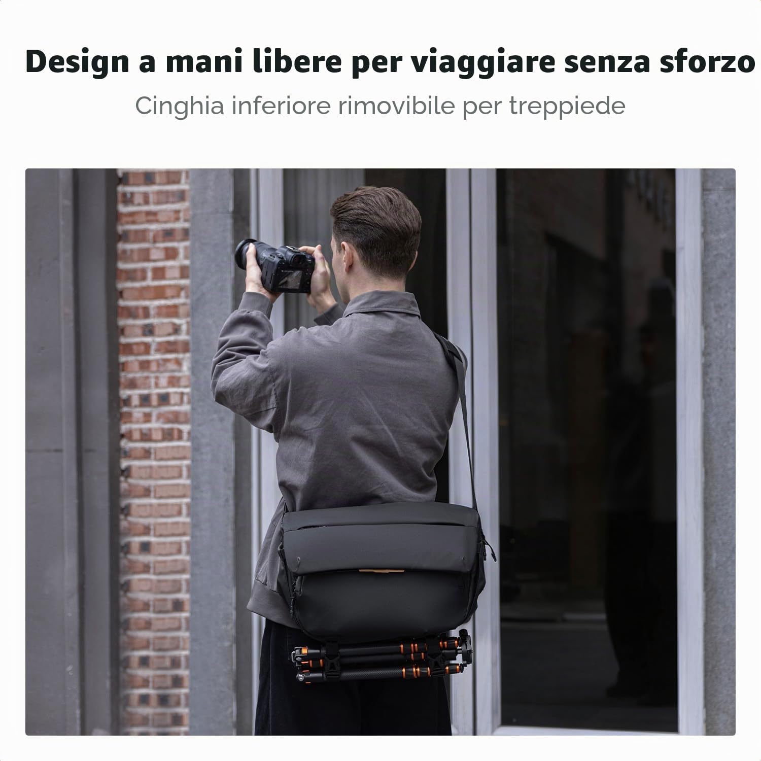 Thumbnail 3 de K&F CONCEPT Borsa a Tracolla per Fotocamera 10L: protezione, versatilità e uso daily