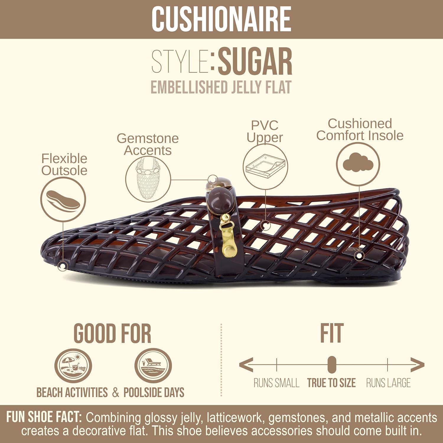 Detalle de CUSHIONAIRE Jelly Flats in PVC