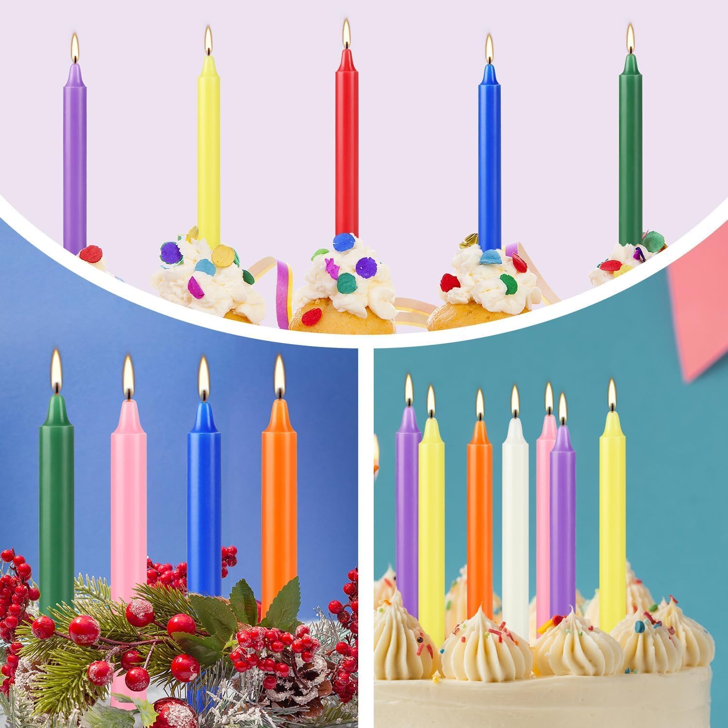 Thumbnail 2 de YOROXRG TAPER40 COLOURS Spell Chime Candles, 40-Pack, 4-Inch Tapers
