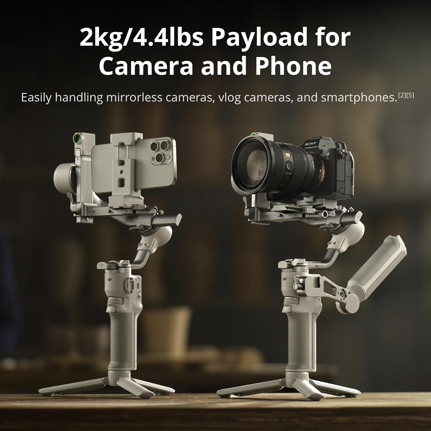 Detalle 1 de DJI RS 4 Mini Combo 2kg payload gimbal