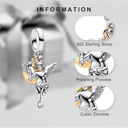 Detalle de LaMenars Cupid charm en plata 925
