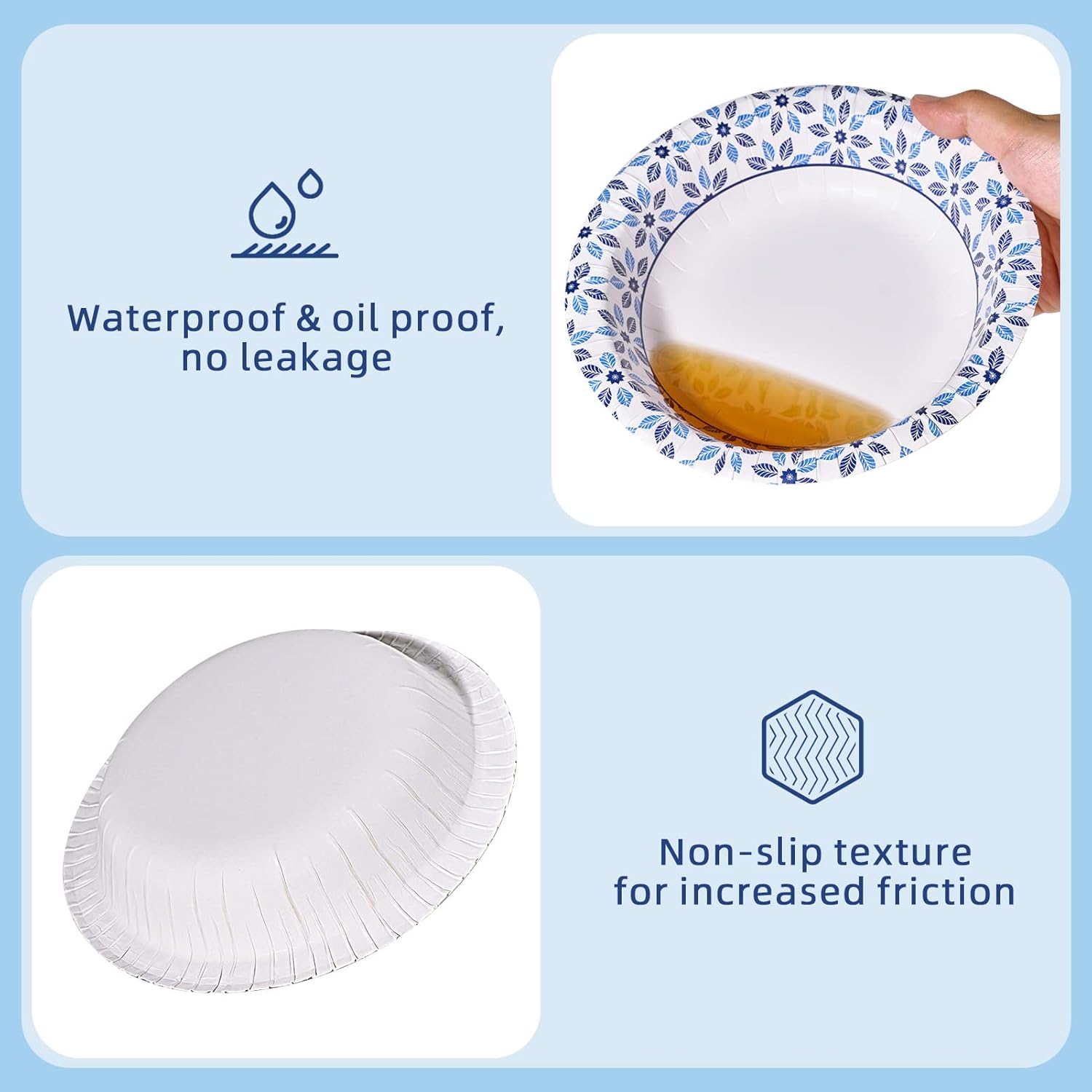 Thumbnail 1 de JOLLY CHEF 160-Count 20 oz Paper Bowls (Soak Proof) — Heavy-Duty Printed Disposable Bowls