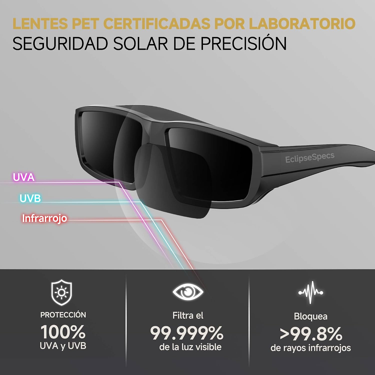 Thumbnail 2 de EclipseSpecs Premium Plástico: Gafas solares para eclipses certificados CE EN ISO 12312-2