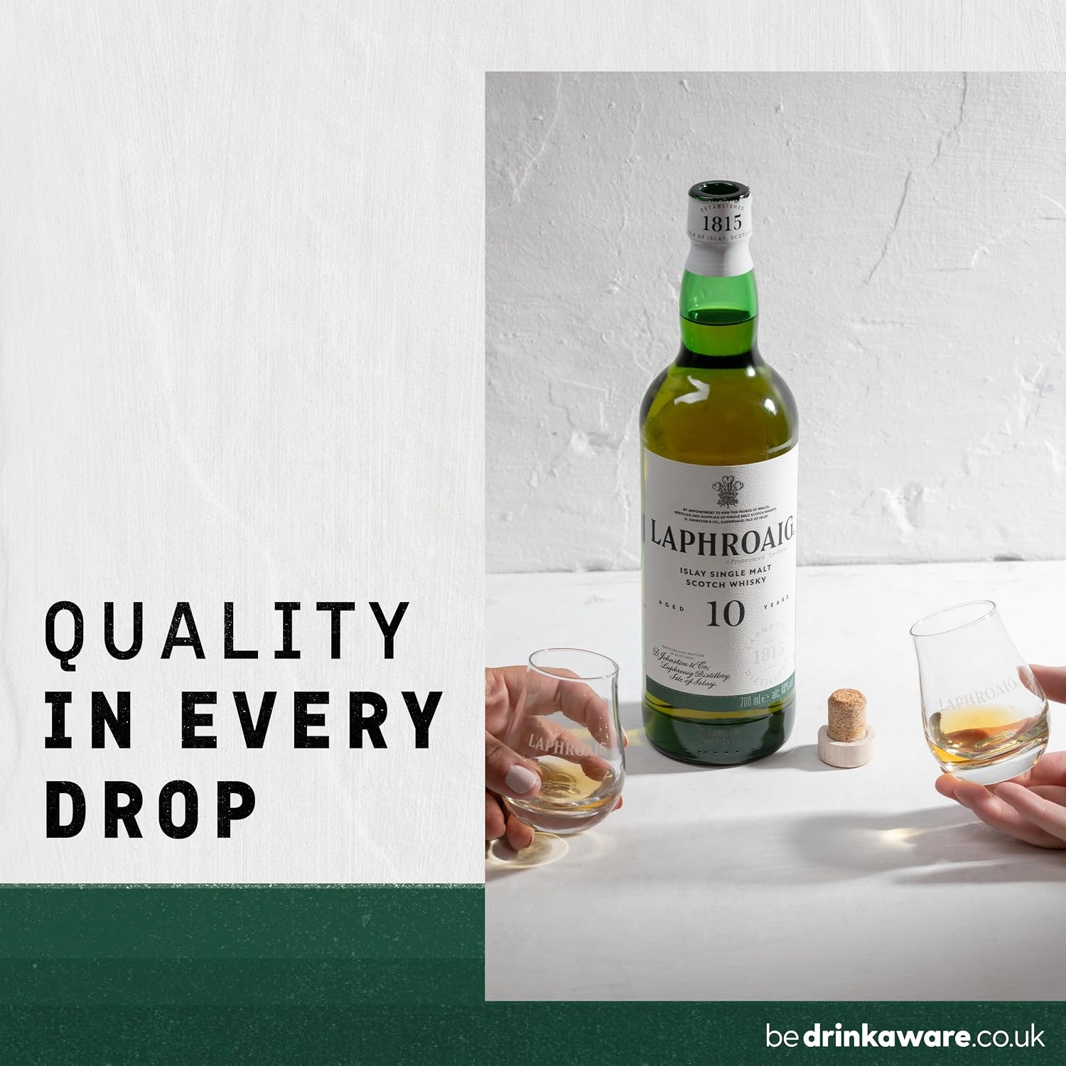 Detalle de Laphroaig 10 Year Old Islay Single Malt Scotch Whisky, 70 cl