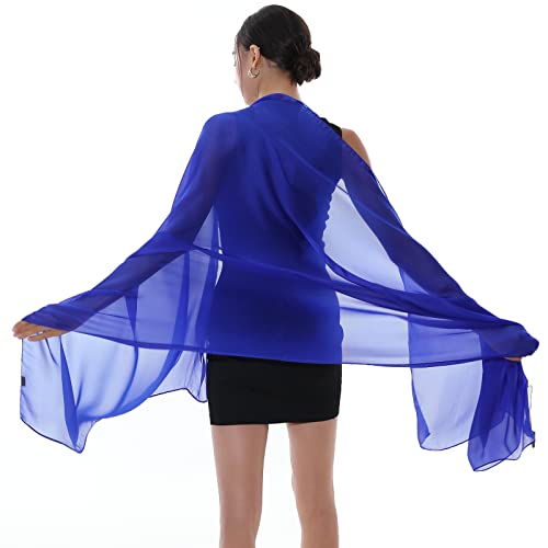 Thumbnail 2 de RIIQIICHY Foulard Sciarpa Seta Donna Blu: leggera, double-face e versatile per cerimonie