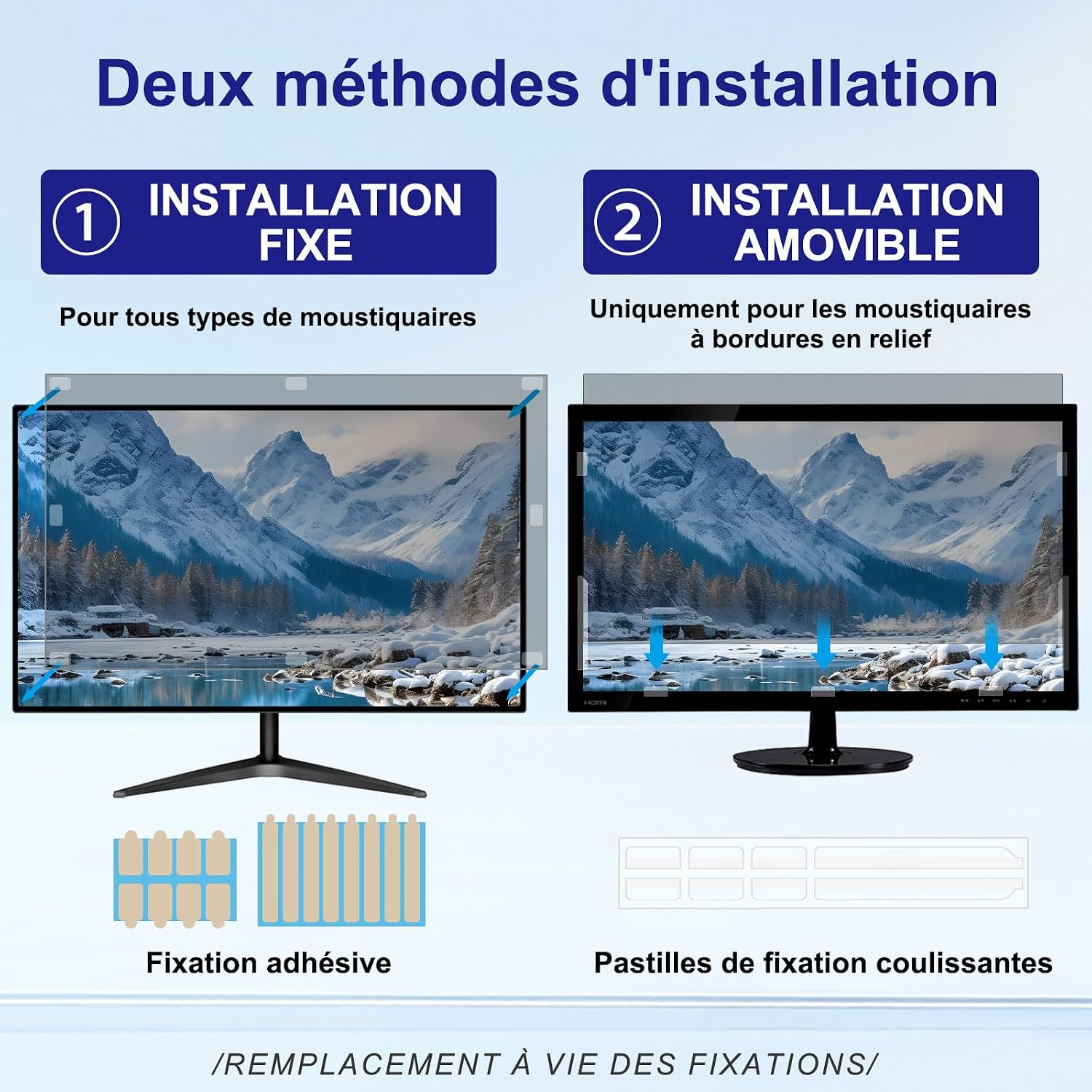 Detalle de Filtre de confidentialité pour écran 21,5 pouces – 16:9, anti-reflets et anti-lumière bleue