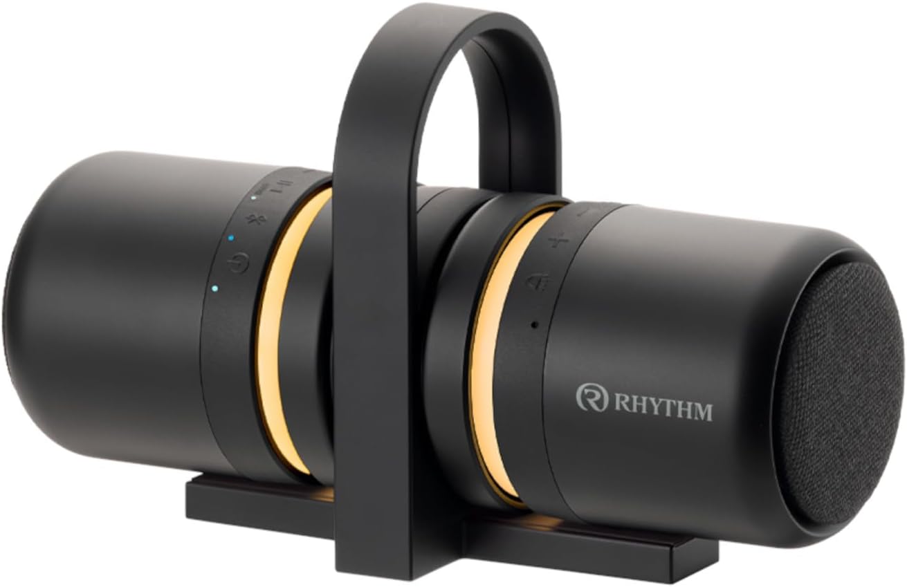 Detalle de リズム MAGSPEAKER DUO 9YYA30RH02A Bluetoothスピーカー IP67防水・防塵、左右独立ステレオ、マグネット付き